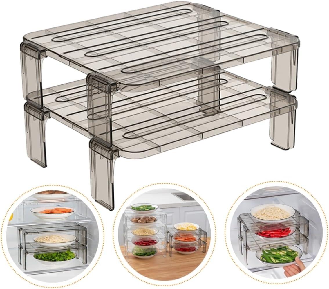 HOMSFOU Estante para refrigerador, suministros de cocina, gabinete, organizador, organizador de cocina, estante de almacenamiento, estantes de