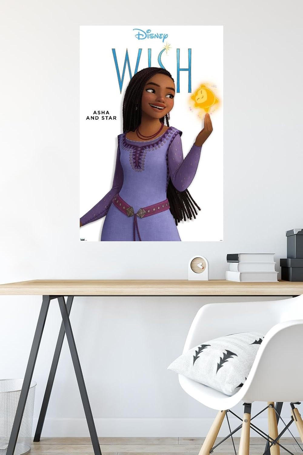 Trends International Disney Wish – Póster de pared Asha Feature Series, 22.37 x 34.00 pulgadas, paquete de póster y montaje prémium