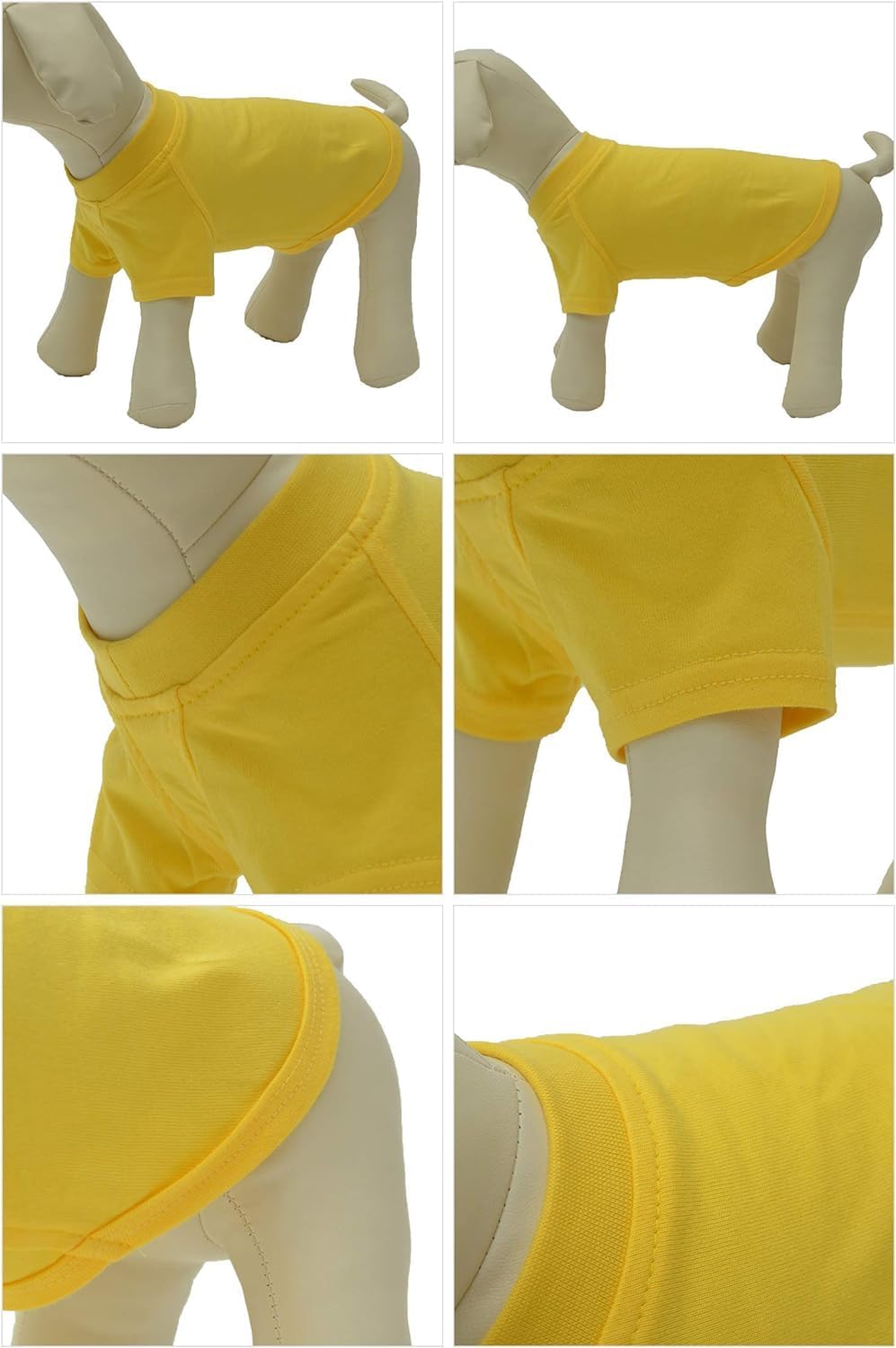 Lovelonglong 2019 – Ropa para mascotas, Disfraces para Perro, Ropa Camisetas en blanco para Perros Grande Medianos Pequeños 100% Algodón 18 Colores,