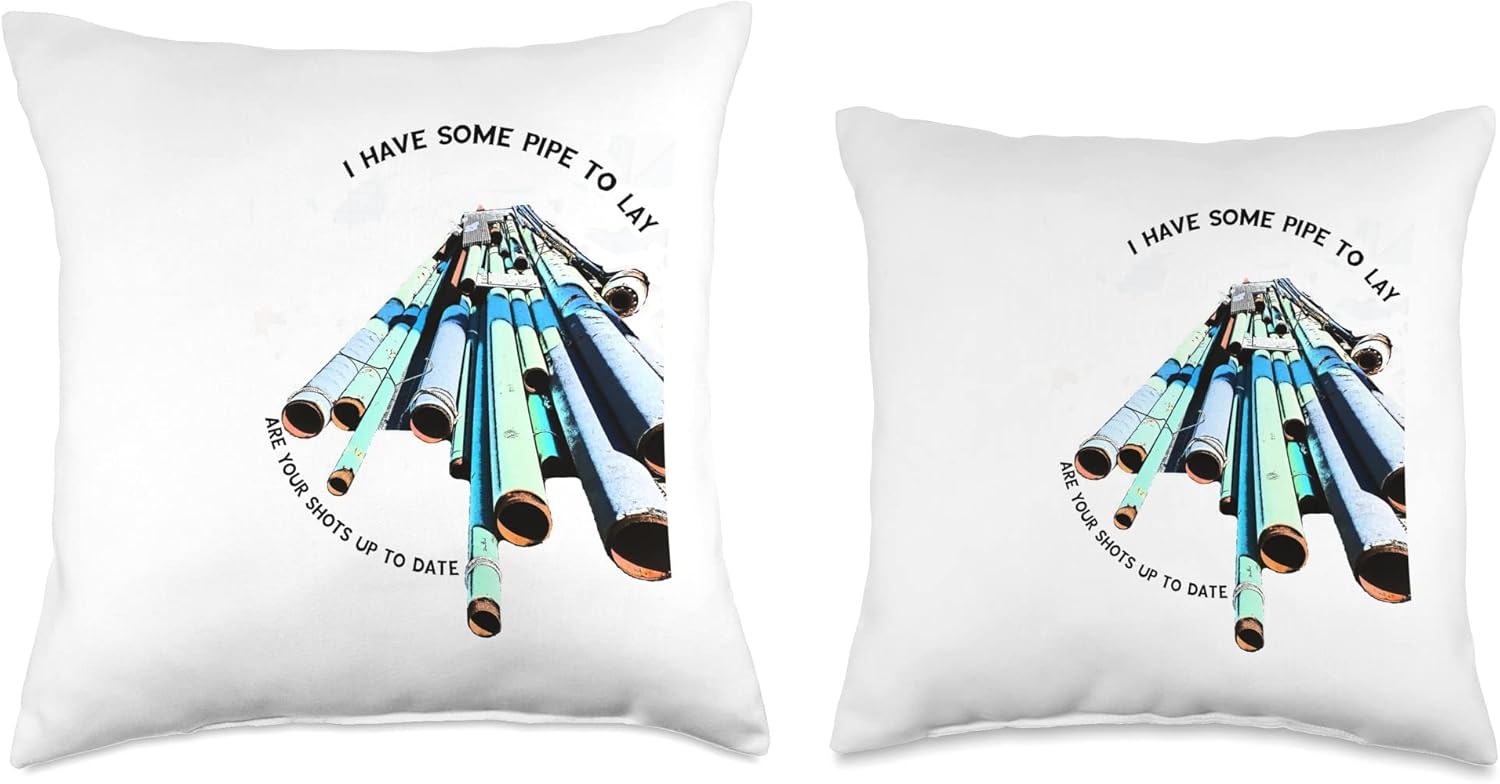 Laying Some Dirty Pipe – Almohada de plumón, 16 x 16 pulgadas, multicolor