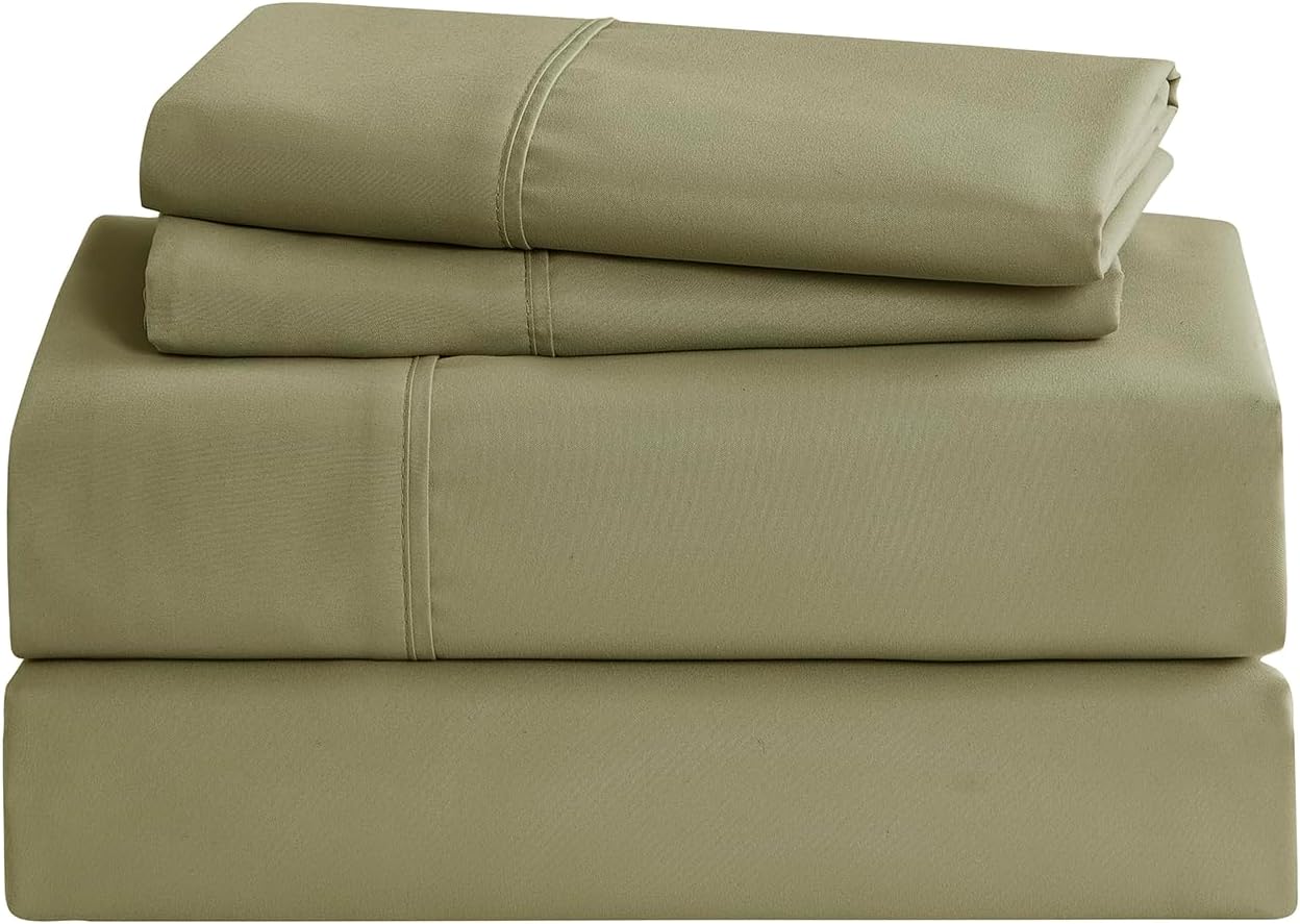 Juego de sábanas de lujo para hotel, sábanas de microfibra de 120 GSM, juego de sábanas y fundas de almohada de 16 pulgadas de profundidad de 16