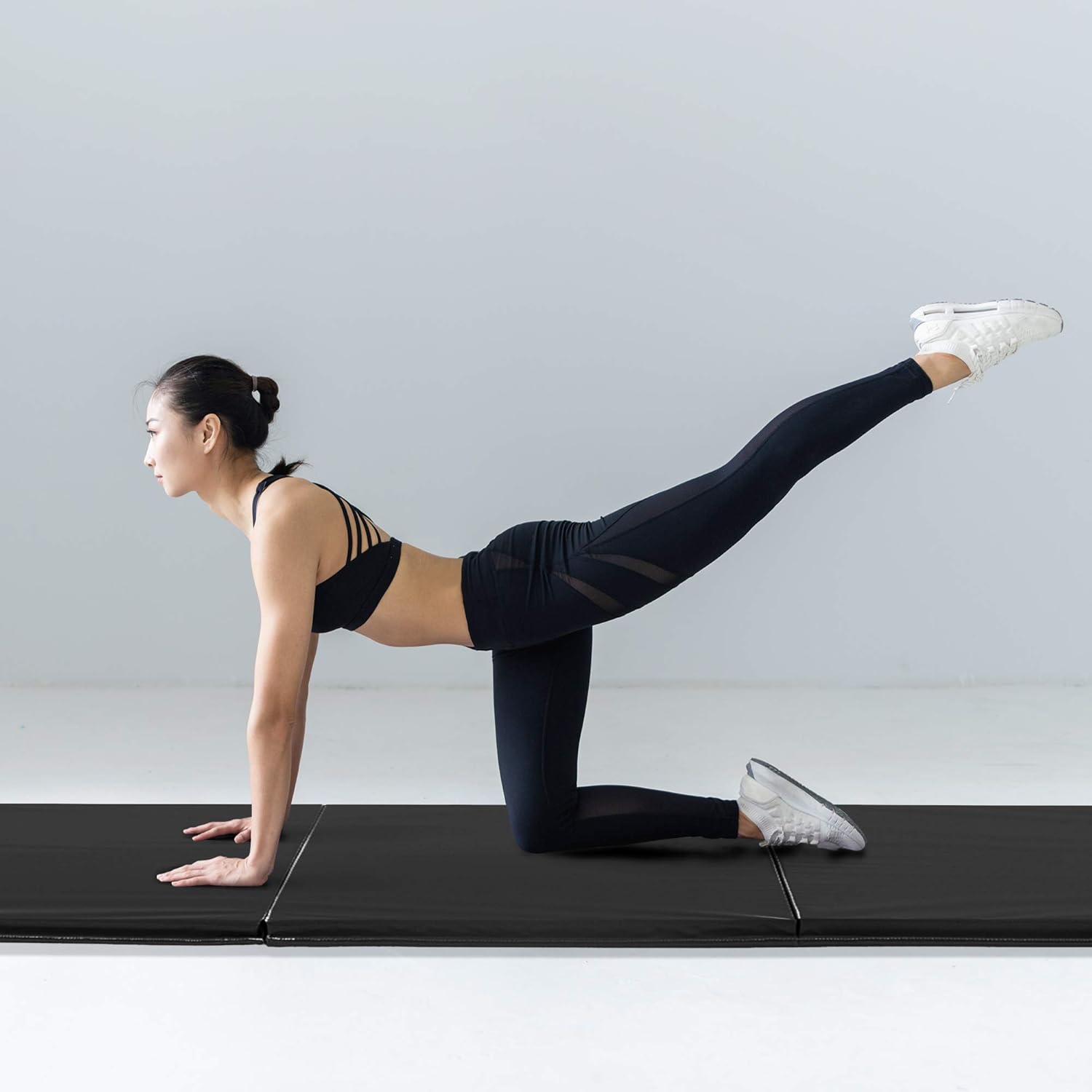 We Sell Mats – Alfombrilla personal de ejercicio y fitness de 4 x 8 x 2 pulgadas para entrenamiento en casa – Ligero y plegable para llevar –