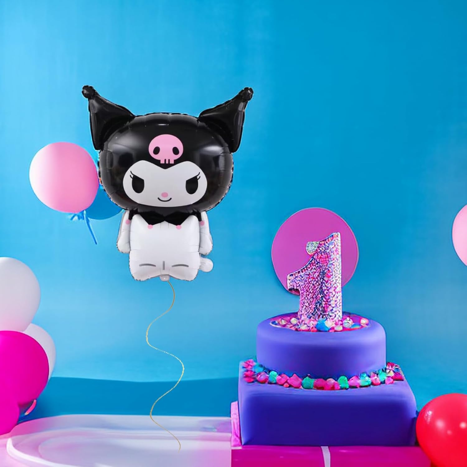 Bonita muñeca de globo de anime de dibujos animados, globo de aluminio grande para fiesta de cumpleaños, suministros de decoración de fiesta