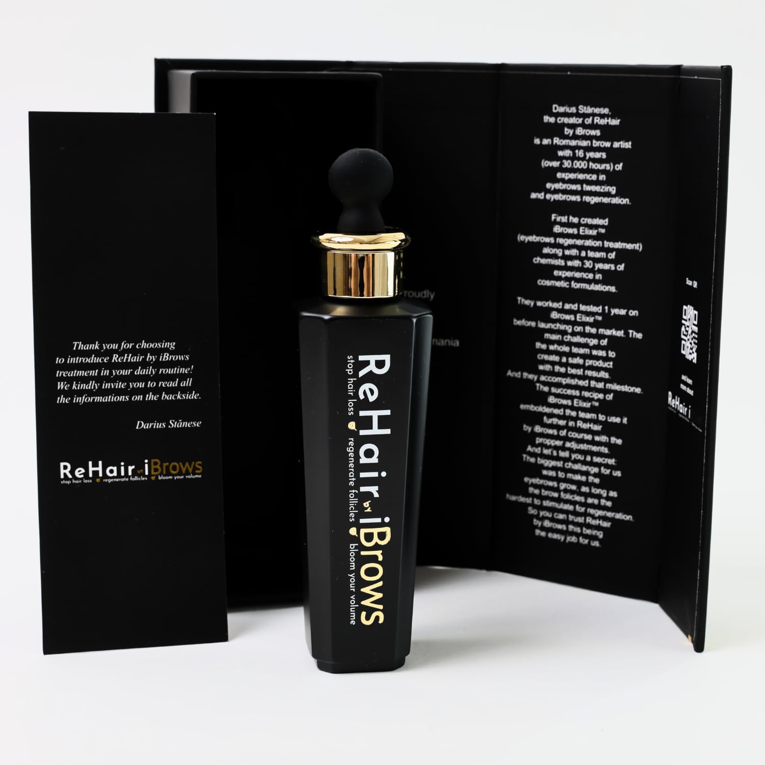 ReHair by iBrows – Suero de crecimiento del cabello – Suero de lujo para cabello dañado – Anti pérdida de cabello – Regulador de sebo –