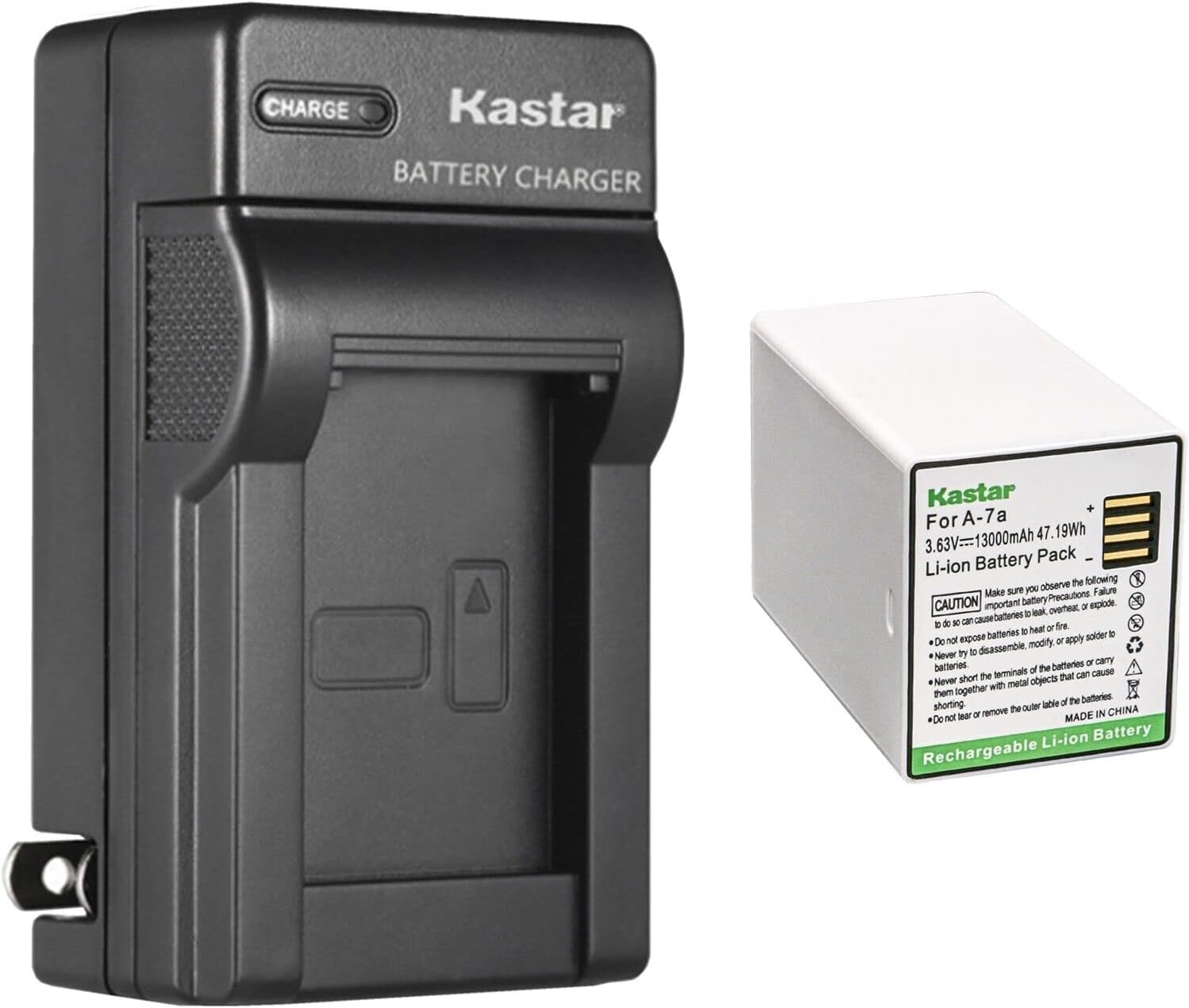 Kastar Paquete de 1 batería A-7a y cargador de pared de CA de repuesto para cámara de seguridad Arlo GO 2 ITE (VML2030), cámara Ultra XLUltra 2 XL