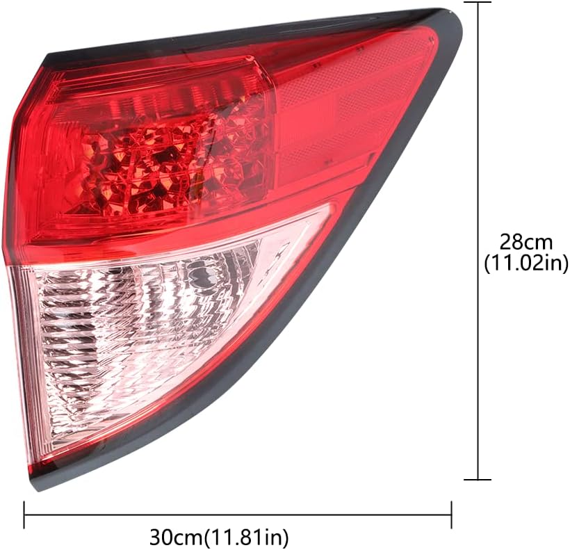 Conjunto de luz trasera compatible con Honda HR-V HRV 2016 2017 2018, lámpara de freno trasera LED, lado derecho del pasajero OEM HO2805109