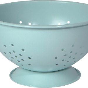 Now Designs Colador grande, 2.69 cuartos de galón, huevo de petirrojo mate Now Designs Colador grande, 2.69 cuartos de galón, huevo de petirrojo mate