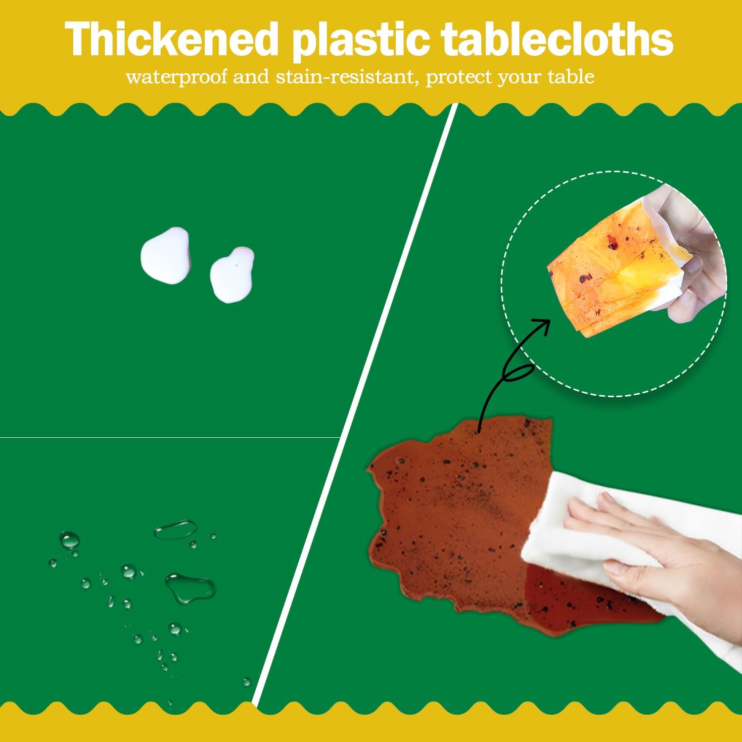 Paquete de 6 manteles de plástico desechables rectangulares de 54 x 108 pulgadas, manteles de plástico para fiestas