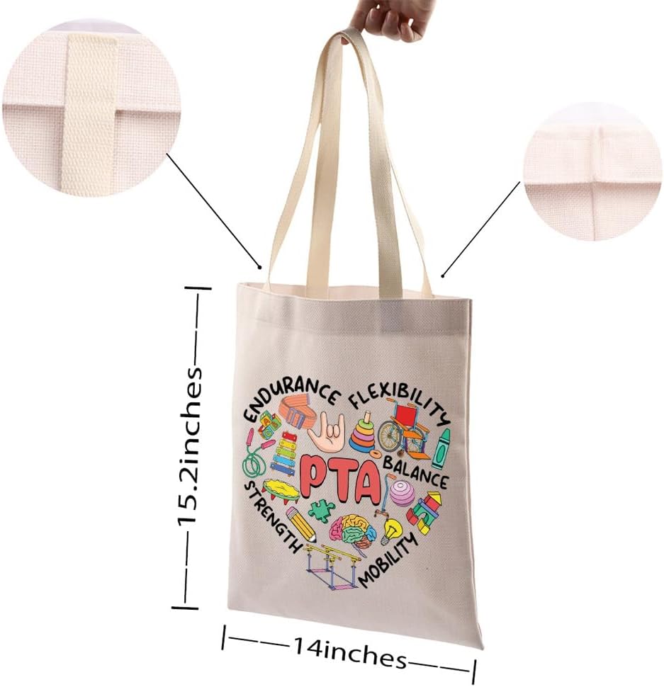 PTA Gifts – Bolsa de maquillaje para fisioterapeuta, regalo de agradecimiento, regalos de graduación de la PTA para estudiantes de la PTA Bolsa con