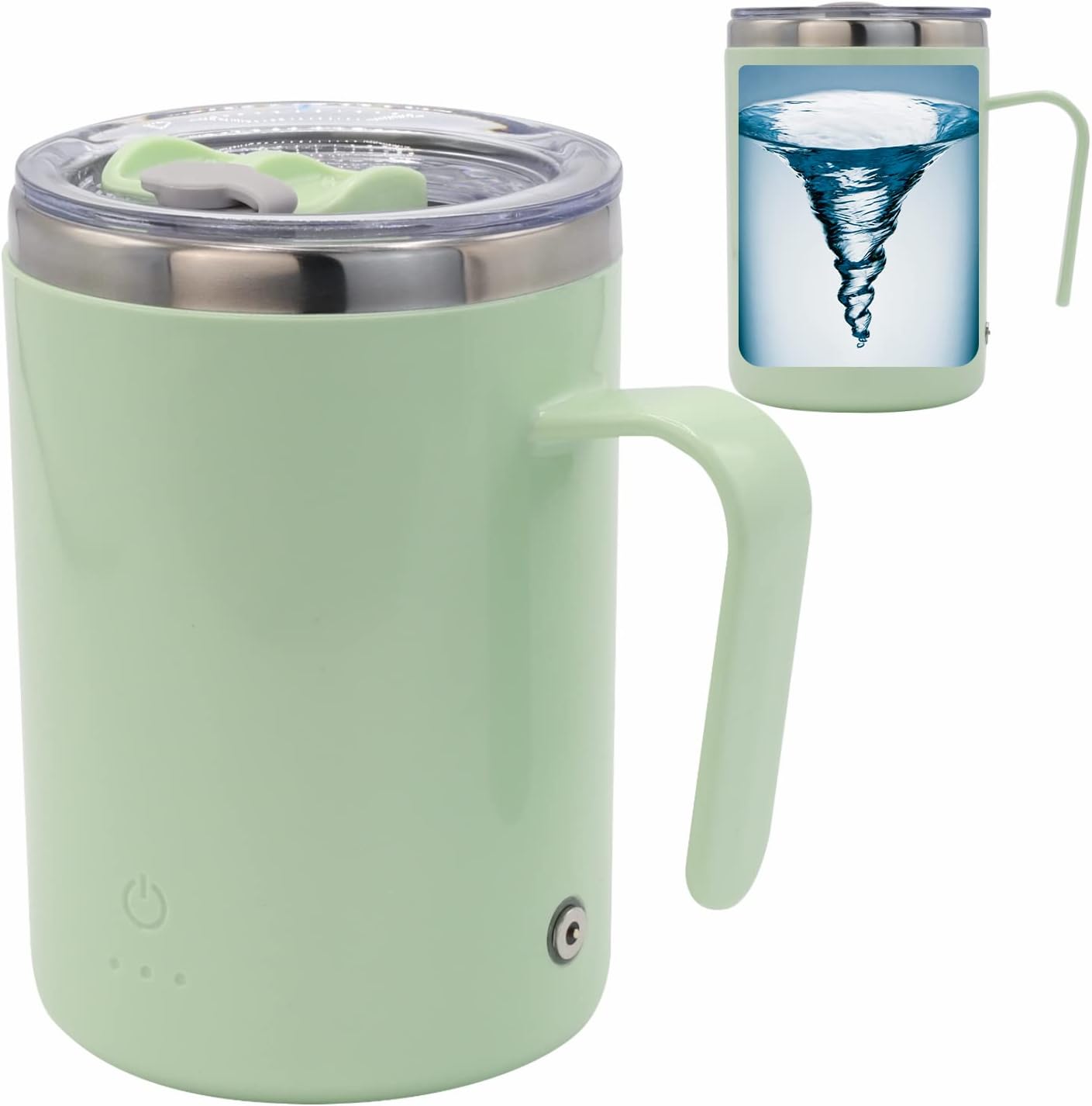 Taza autoagitación recargable – Carga de absorción magnética  IPX7  Taza de acero inoxidable de mezcla automática eléctrica de 13.5 fl oz13.5 oz