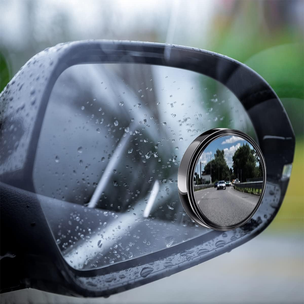 Paquete de 2 espejos de automóvil de punto ciego de 2 pulgadas, ángulo ajustable, vidrio HD, redondo, vista lateral, retrovisor, accesorios con