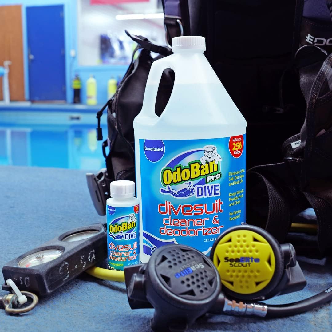 OdoBan Dive No-Rinse – Limpiador concentrado para trajes de neopreno, 1 galón