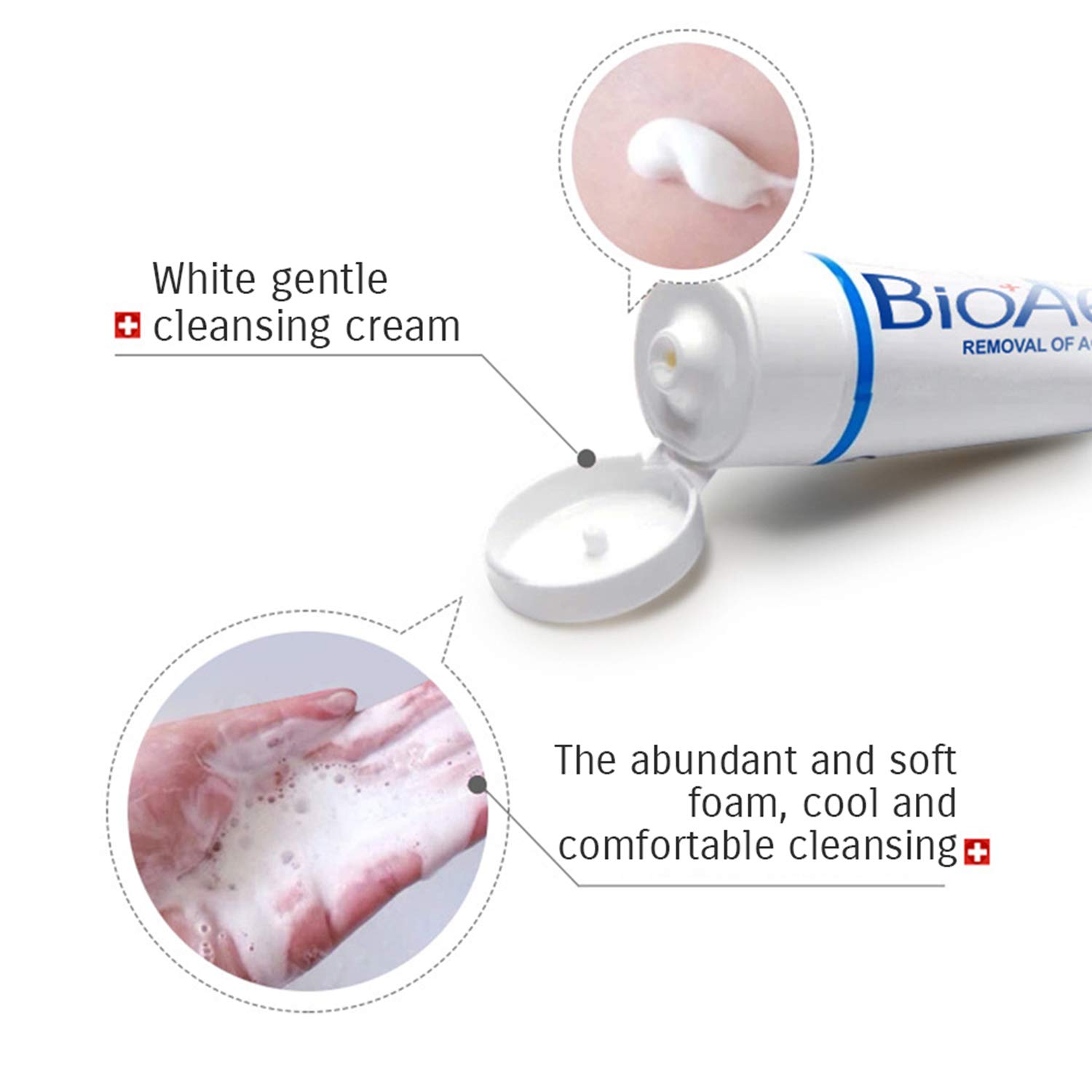BIOAQUA 3 en 1 Cara Acné Cicatriz Eliminación de Cicatrices Manchas Aceite Crema Cicatriz Manchas Aceite Hidratante 3.53 oz+1.06 oz+1.0 fl oz