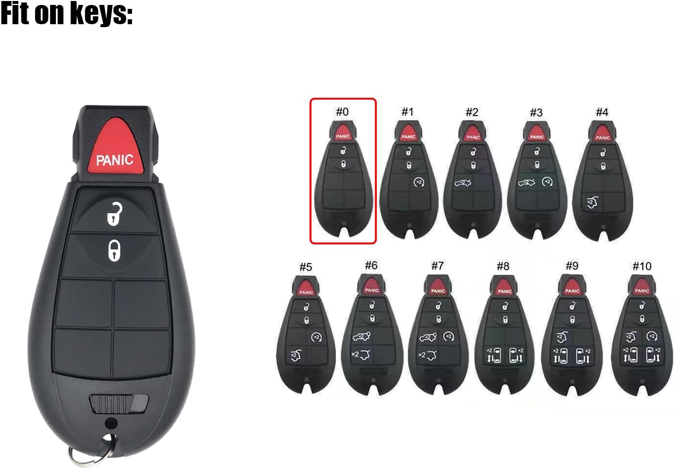 TPU Key Fob Cover fit for Dodge Ram Truck Challenger Durango Grand Caravan Journey Chrysler 300 Jeep Charger Key Fob