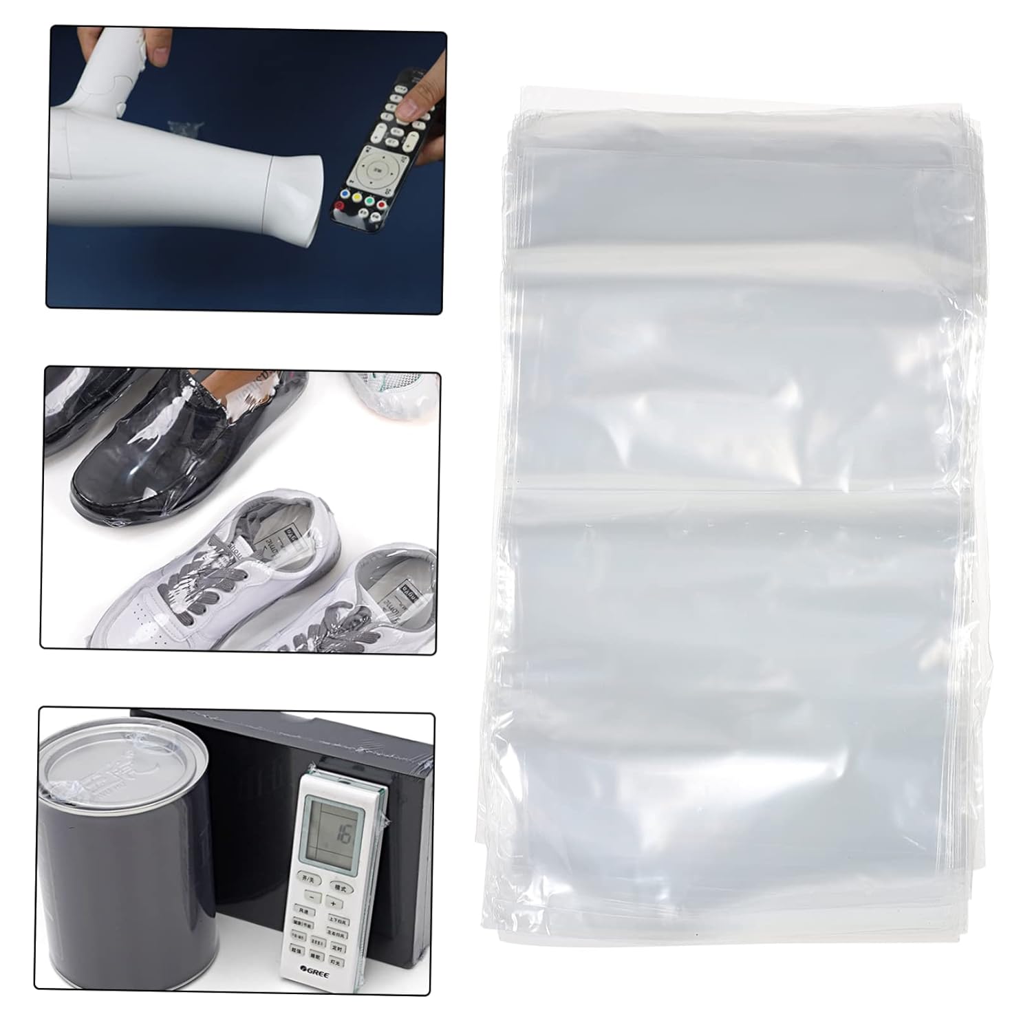200 unids máquina de sellado al vacío de película retráctil Vela de alimentos Flor Papel de envoltura de cúpula Bolsas de sellado al vacío de