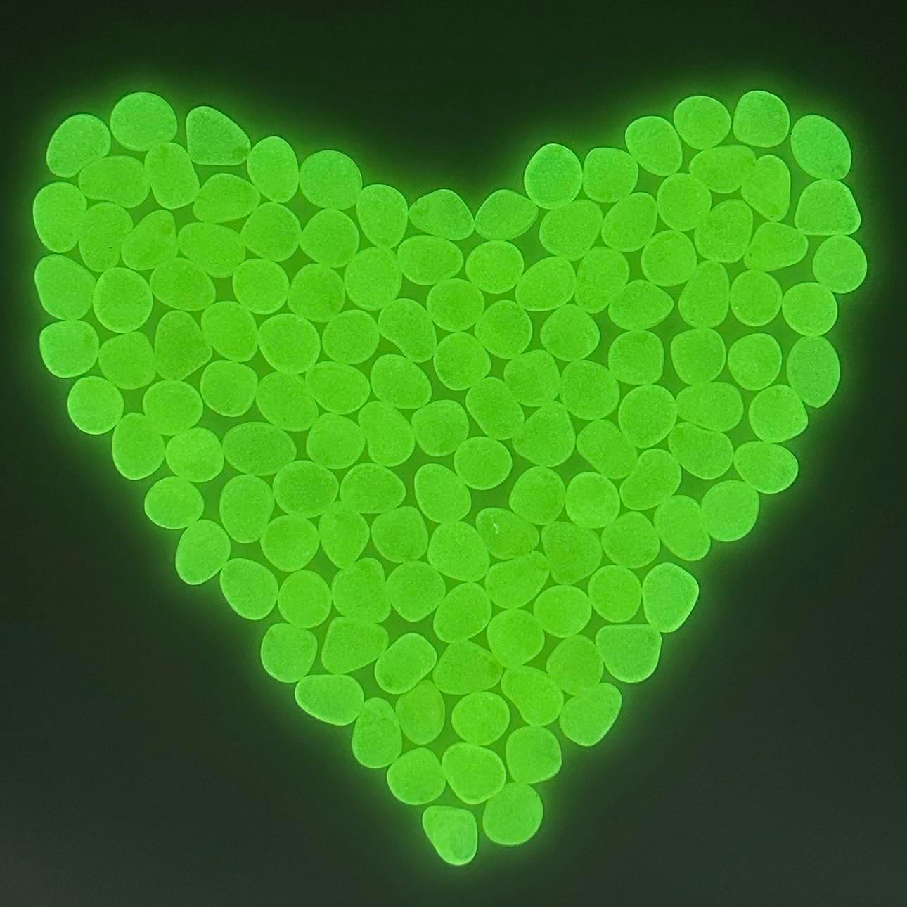 QTTLLI 100 piedras brillantes que brillan en la oscuridad, piedras decorativas para jardín, camino, pasarela, patio, pecera, marrón, amarillo