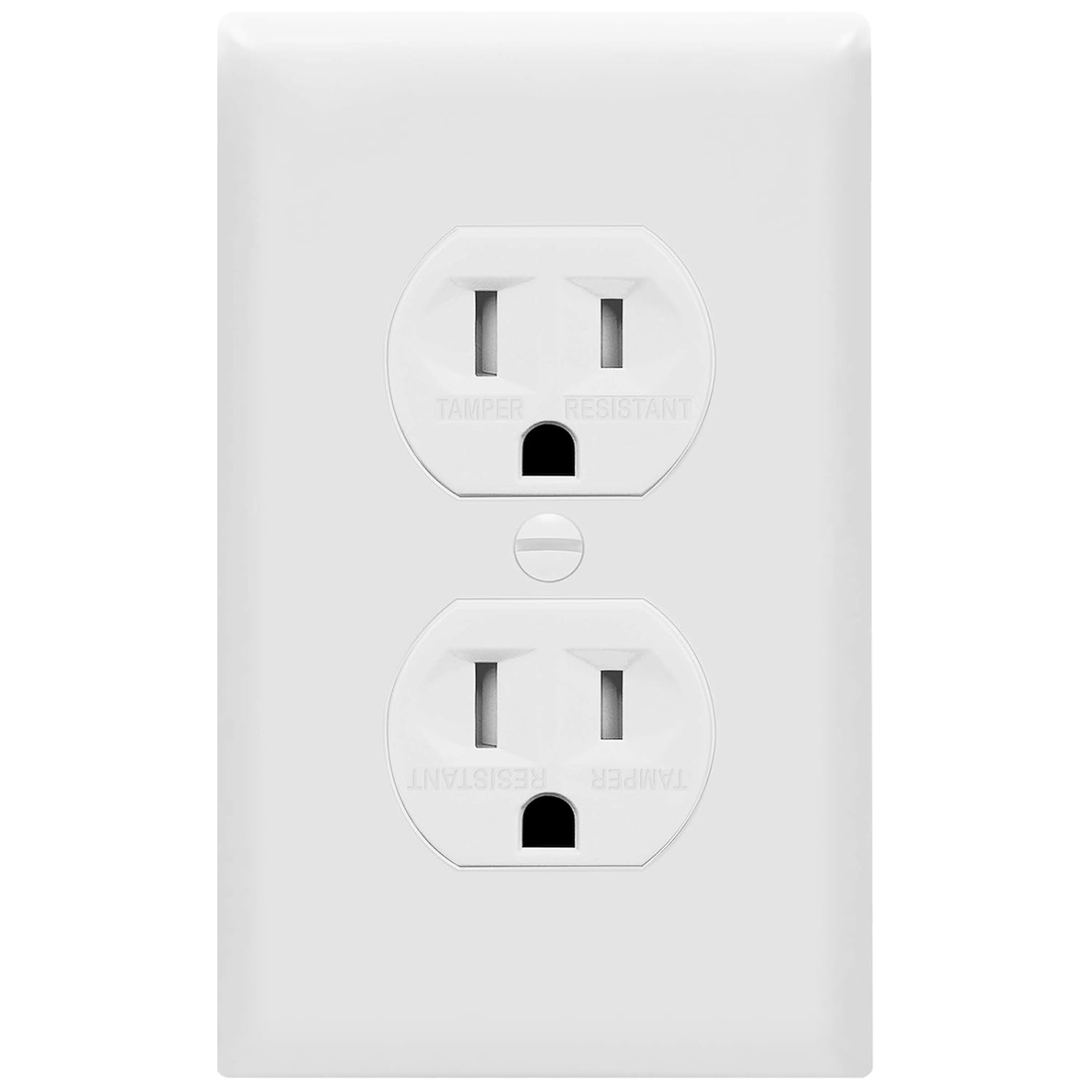 Enerlites 61580-TR-WWP-10PCS – Paquete de tomas de corriente dúplex y placas de pared, receptáculo eléctrico resistente a manipulaciones, 15 A 125V,