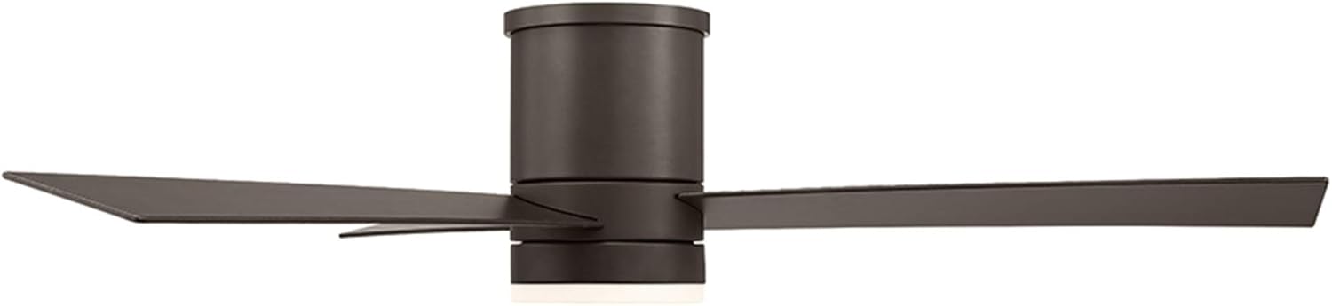 Axis Smart – Ventilador de techo empotrado de 3 aspas para interiores y exteriores, 52 pulgadas, bronce con kit de luz LED de 3500 K y control
