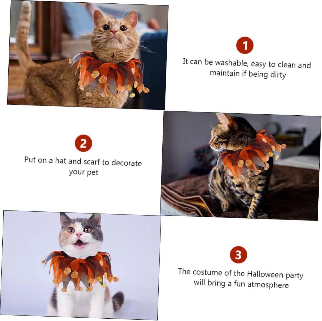 NOLITOY 1 juego de sombrero, bufanda, traje de perro pequeño, sombrero de mago para mascotas, disfraz de Halloween, gato, bufanda de perro, disfraz