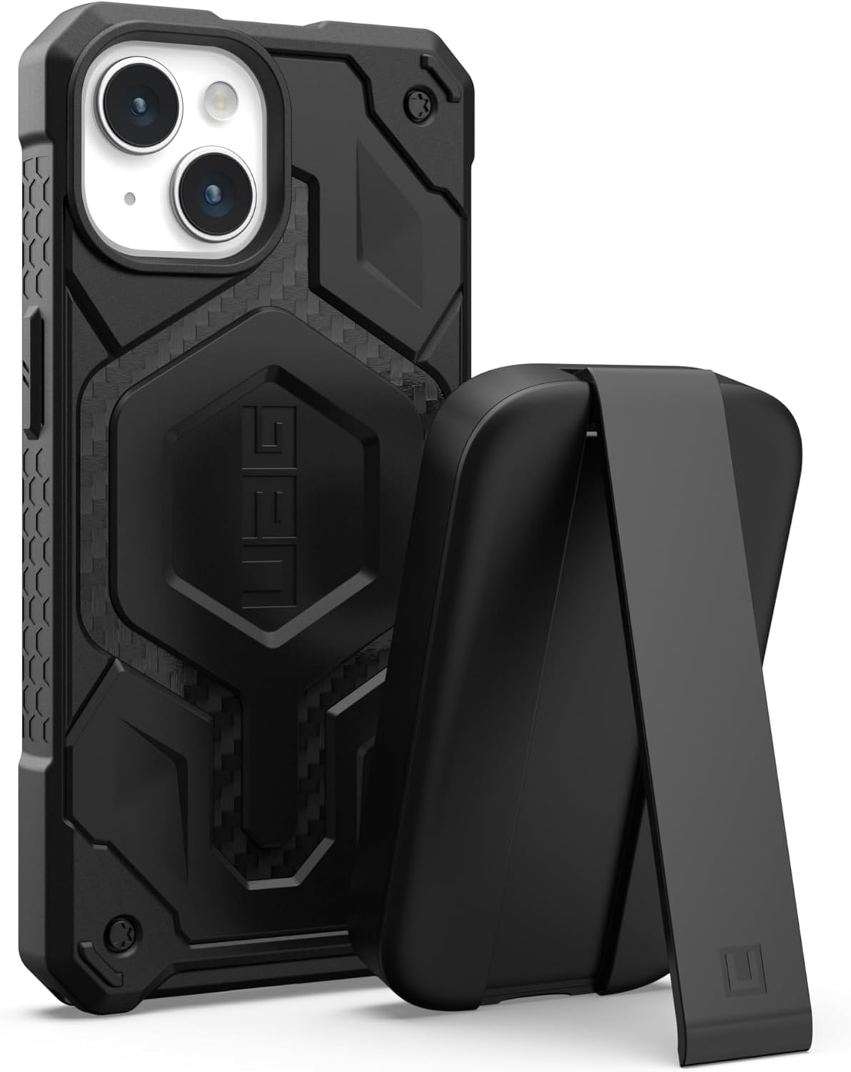 URBAN ARMOR GEAR UAG – Funda diseñada para iPhone 15 Monarch Pro de fibra de carbono de 6.1 pulgadas, compatible con MagSafe Bundle con U por UAG,