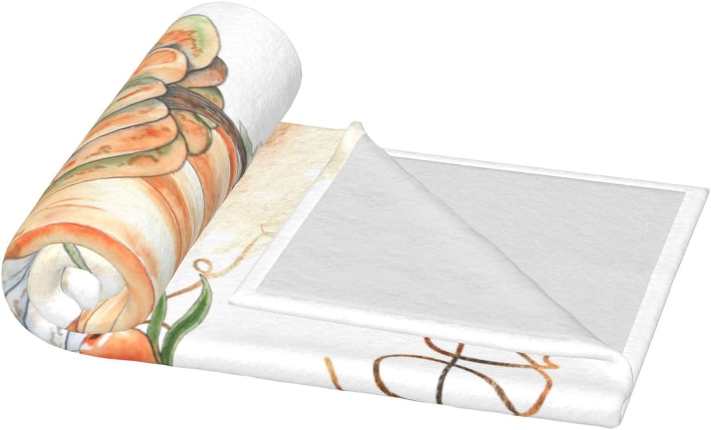 Manta de calabaza Thinksgiving otoño para cama de 50 x 60 pulgadas, suave, ligera, esponjosa y cálida para sofá para todas las estaciones, funda