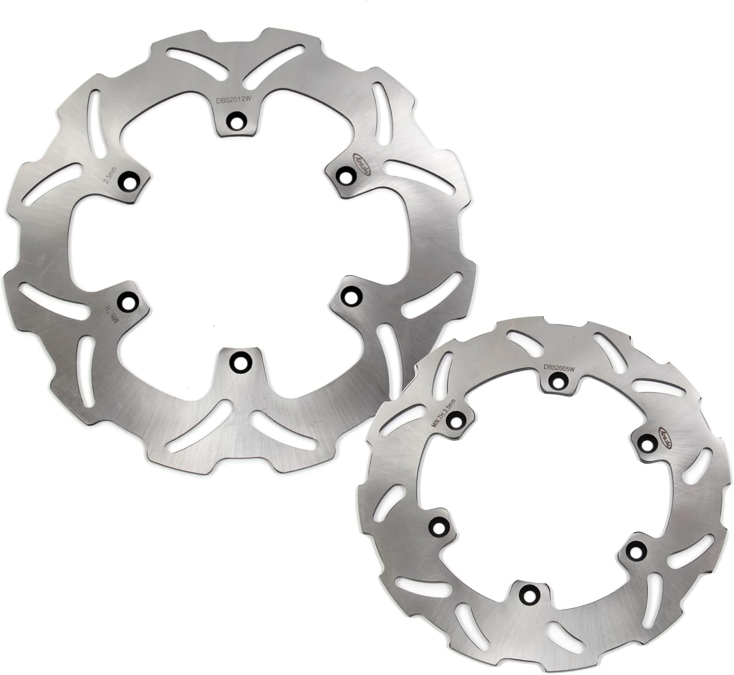 Arashi Rotores de disco de freno delantero trasero para SUZUKI DRZ400S 2000-2009 Accesorios de motocicleta DRZ 400 DRZ400 S 400S plata 2001 2002