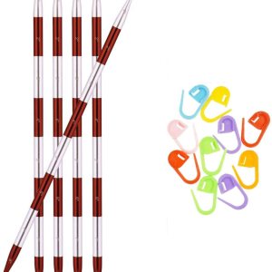 Knitter’s Pride SmartStix – Agujas de tejer DPN de doble punta de 8 pulgadas (7.9in) tamaño US 3 (0.128in) paquete con 10 marcadores de puntada Knitter’s Pride SmartStix – Agujas de tejer DPN de doble punta de 8 pulgadas (7.9in) tamaño US 3 (0.128in) paquete con 10 marcadores de puntada