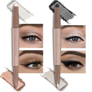 evpct 2 lápices de sombra de ojos en barra y color blanco perla brillante y lápiz delineador de ojos bronce, sombra de ojos en barra y lápiz evpct 2 lápices de sombra de ojos en barra y color blanco perla brillante y lápiz delineador de ojos bronce, sombra de ojos en barra y lápiz