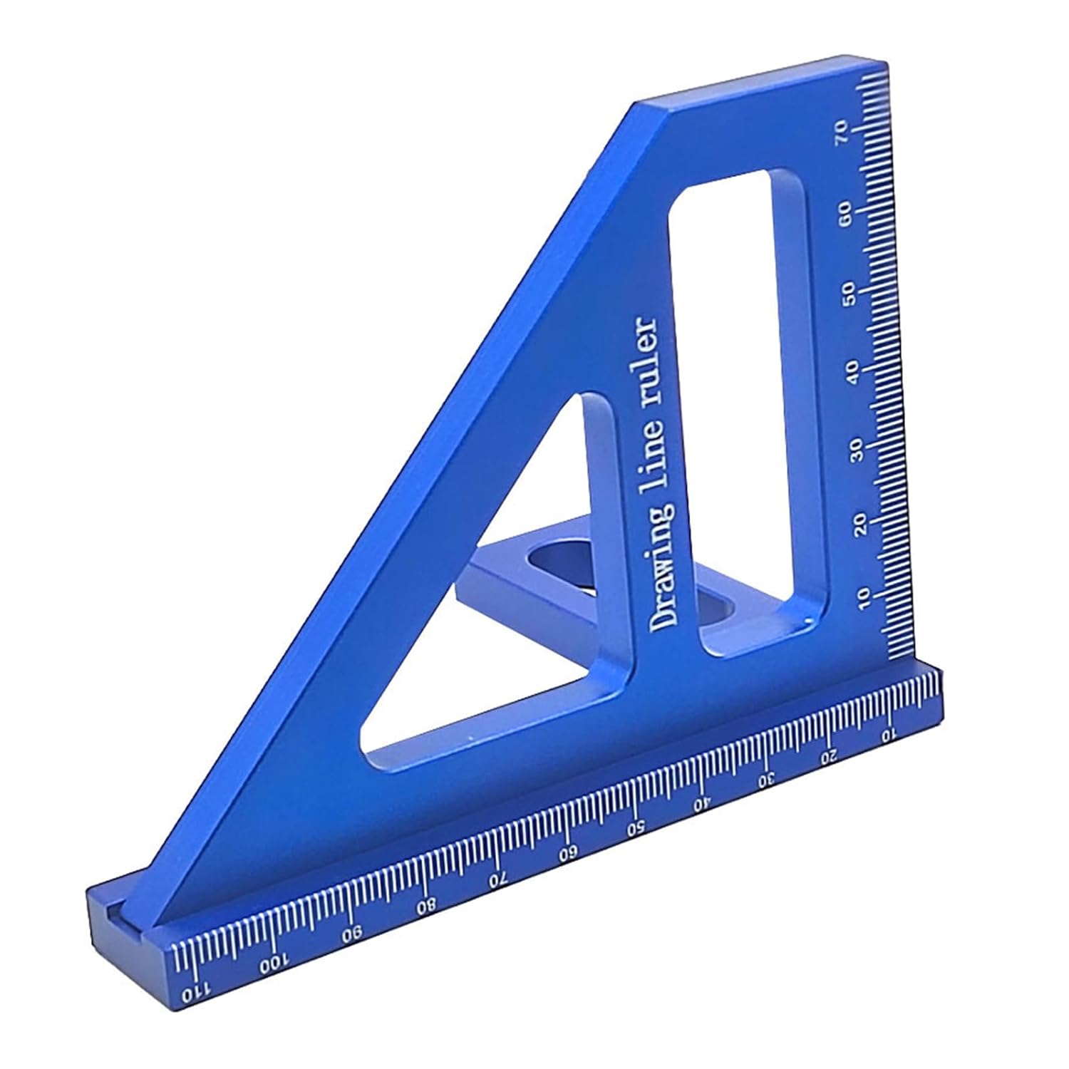 Regla de medición de ángulo múltiple, transportador cuadrado de carpintería de aleación de aluminio de 4590 grados, regla triangular para