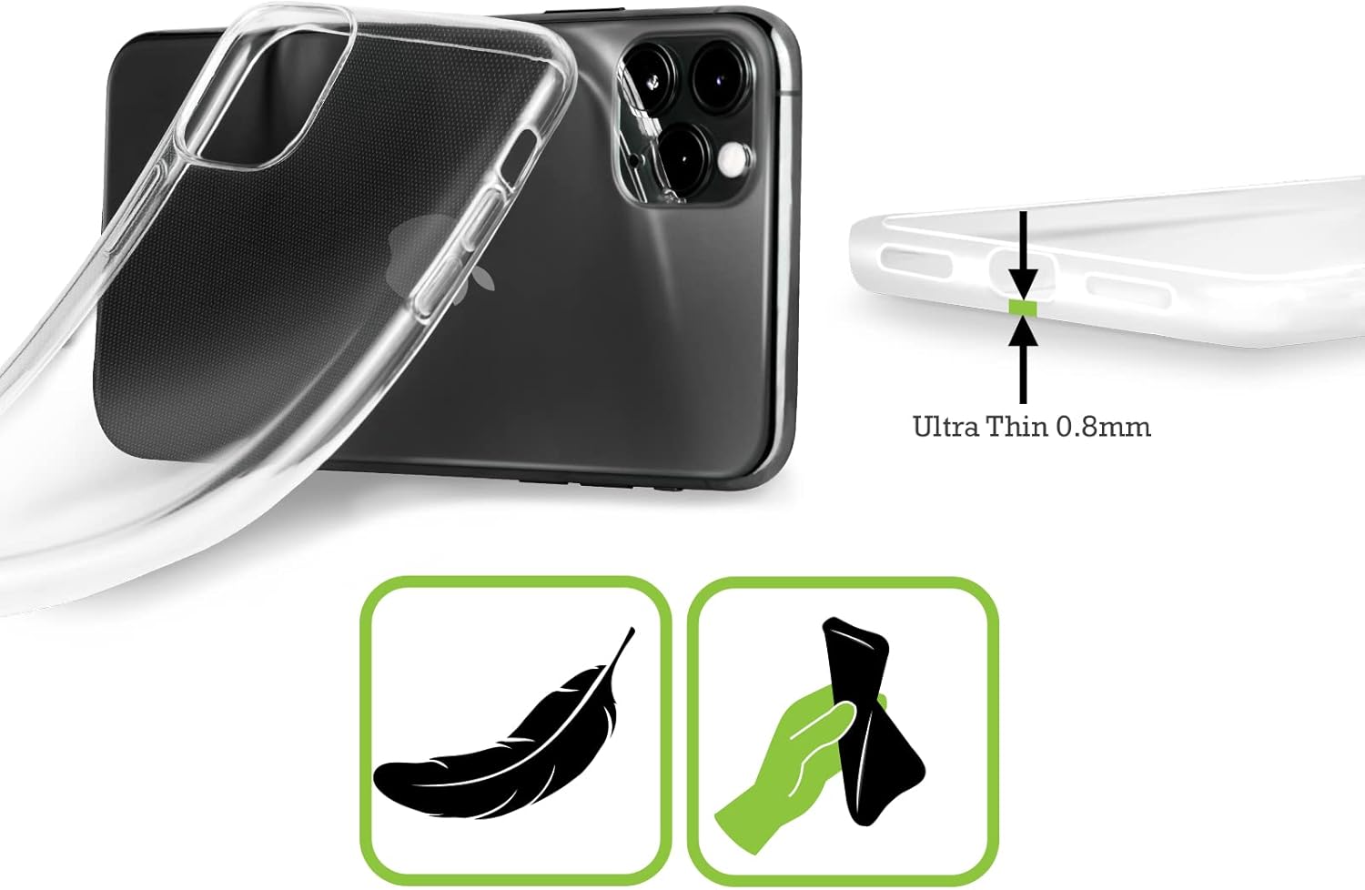 Head Case Designs Eiffel Tower Paris France Best of Places – Juego de 2 fundas de gel suave compatible con Apple iPhone 15 Pro Max