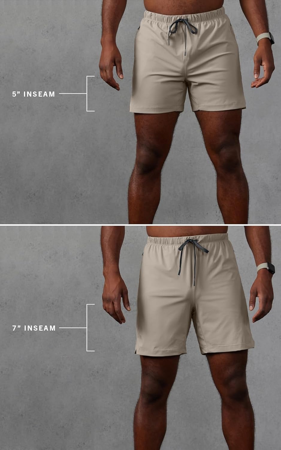 Fabletics Pantalón corto The One para hombre, entrenamiento, natación, ligero, de secado rápido, bolsillo con cremallera, tejido elástico