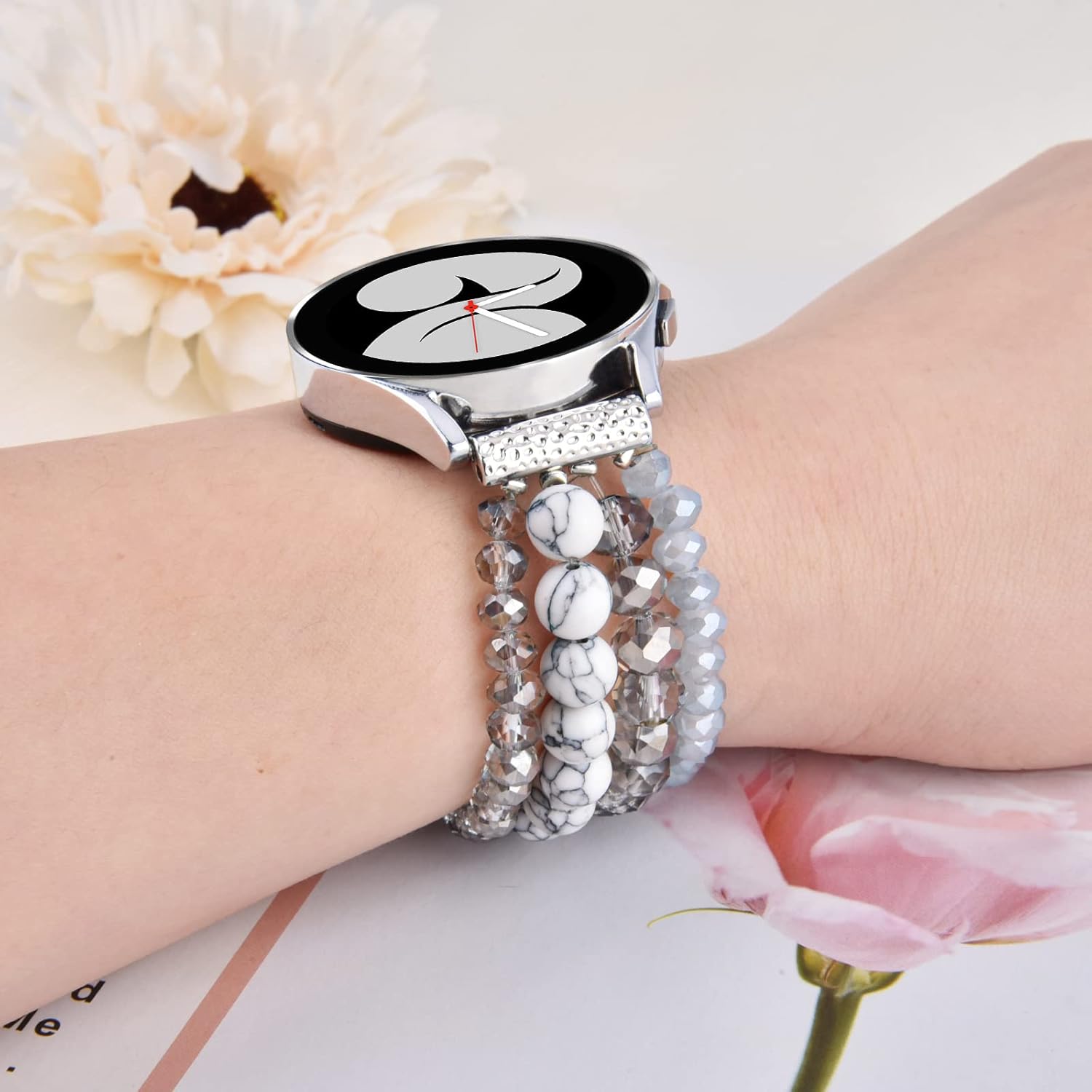 CAGOS Pulsera para Samsung Galaxy Watch 6 Band ClassicGalaxy Watch Active 2 BandGalaxy Watch 5 Band ProGalaxy Watch 4 Band Classic, 0.787 in Galaxy