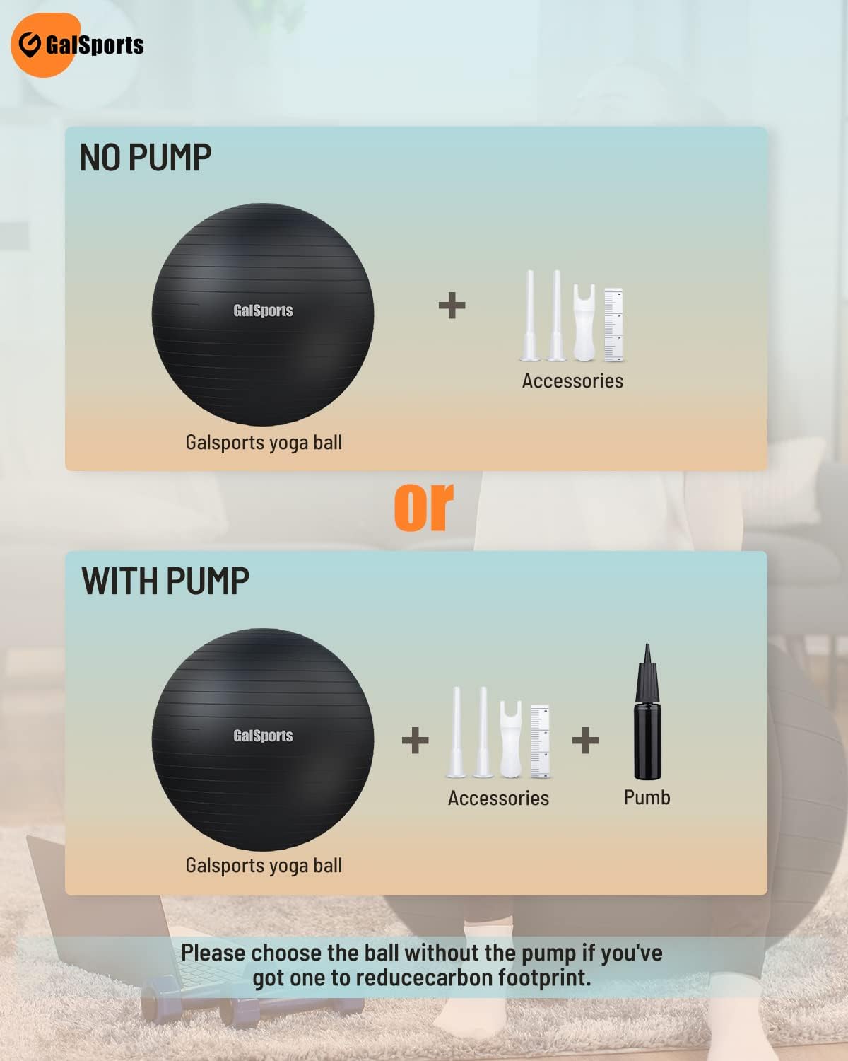 Yoga Ball Exercise Ball for Working Out, Anti-Burst and Slip Resistant Stability Ball, Swiss Ball for Physical Therapy, Exercise Ball Chair, Home