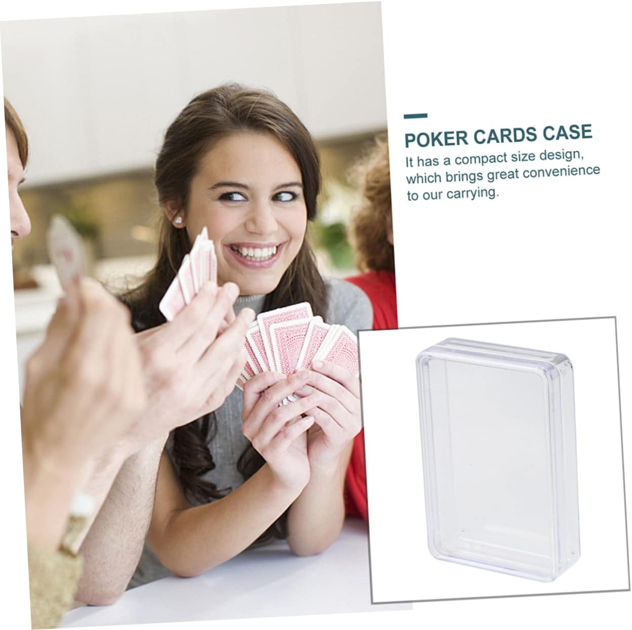 TOYANDONA 12 piezas transparentes para jugar carcasas de cubierta organizador de tarjetas, estuche de píldoras vacías de arte de póquer, accesorios