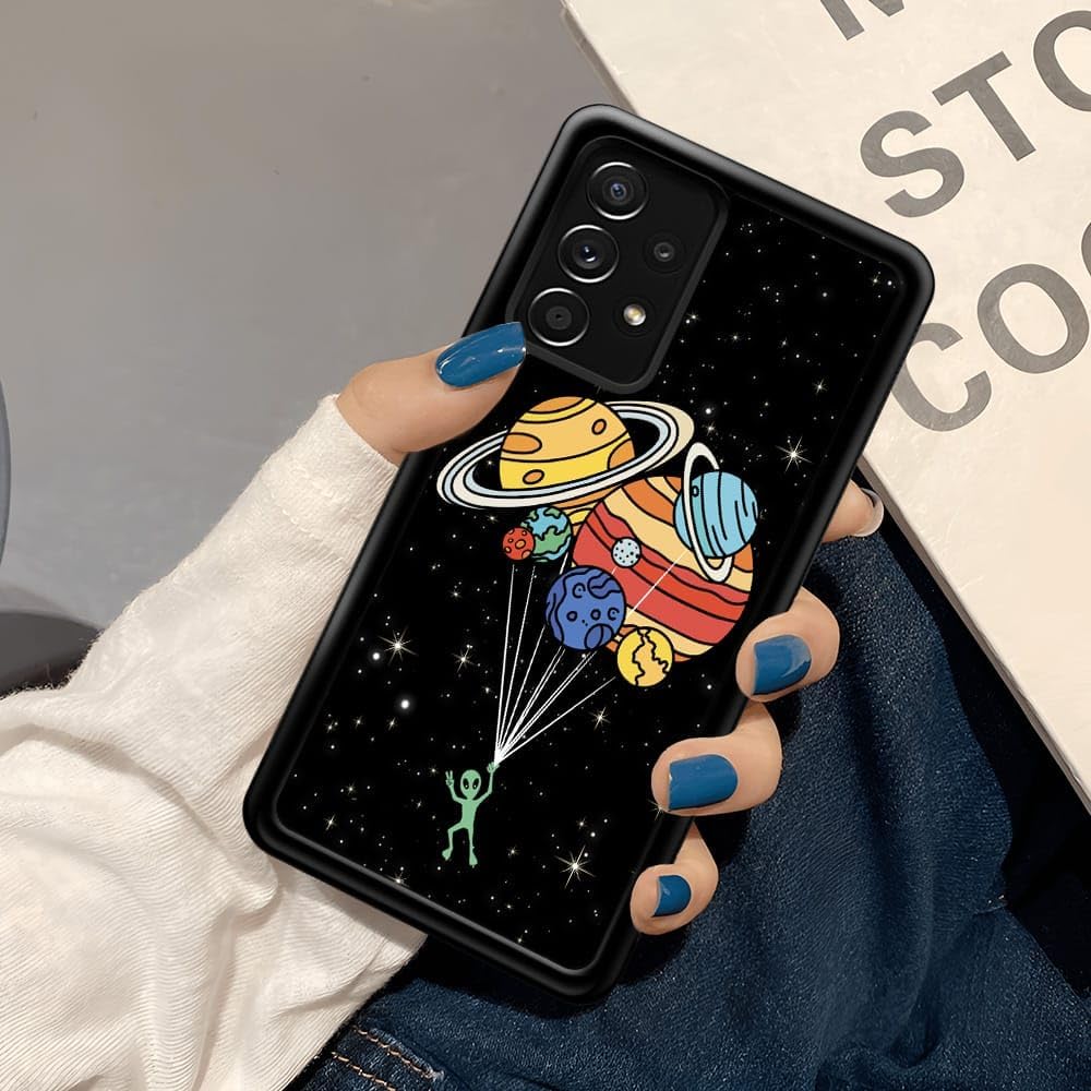 Funda compatible con Samsung Galaxy A53 5G, sistema solar de globo alienígena, diseño de patrón increíble, a prueba de golpes, antiarañazos, carcasa