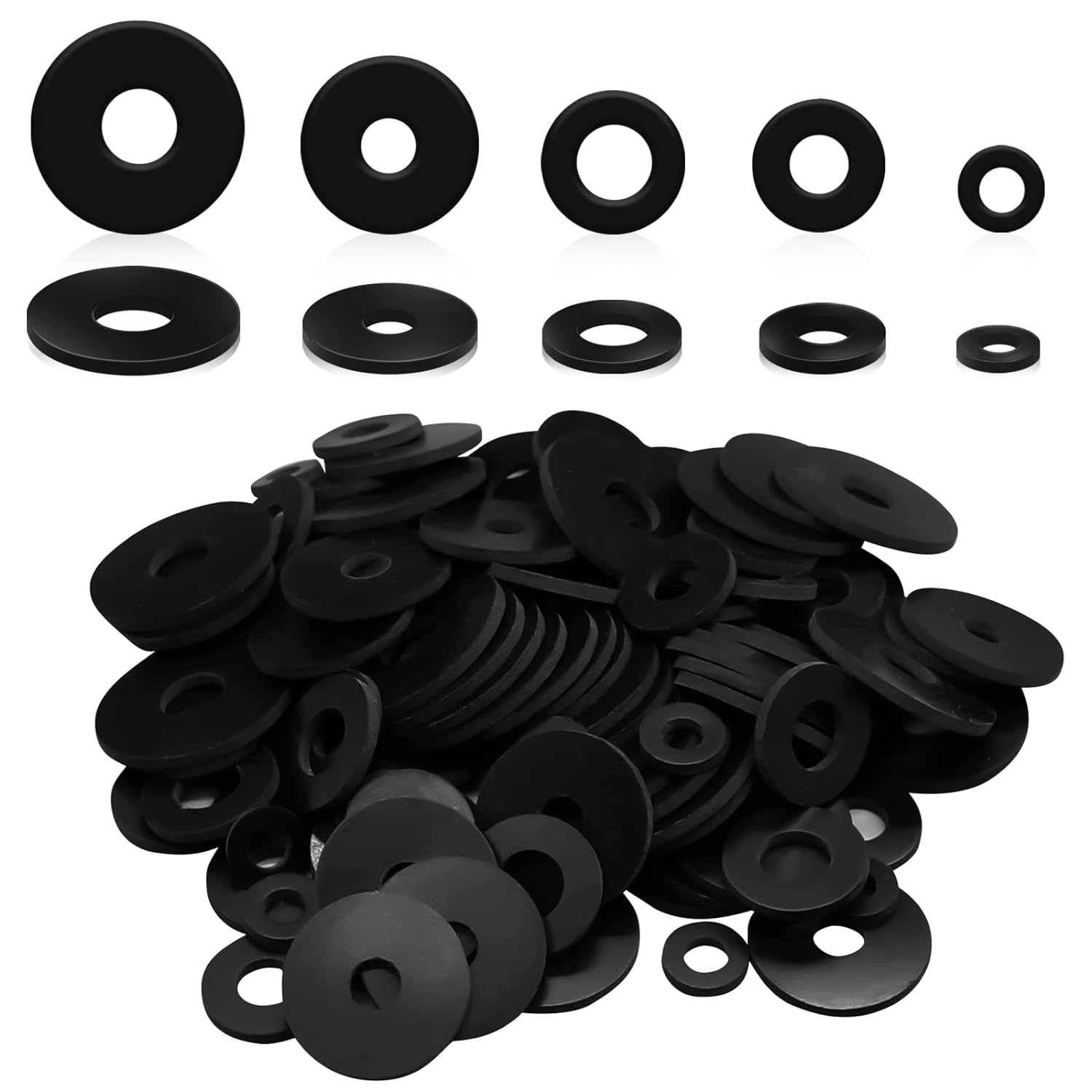 Juego de 120 arandelas de goma, 121820251.181 in, arandelas de goma resistentes para tornillos, ojales de goma para tornillos, electrodomésticos,