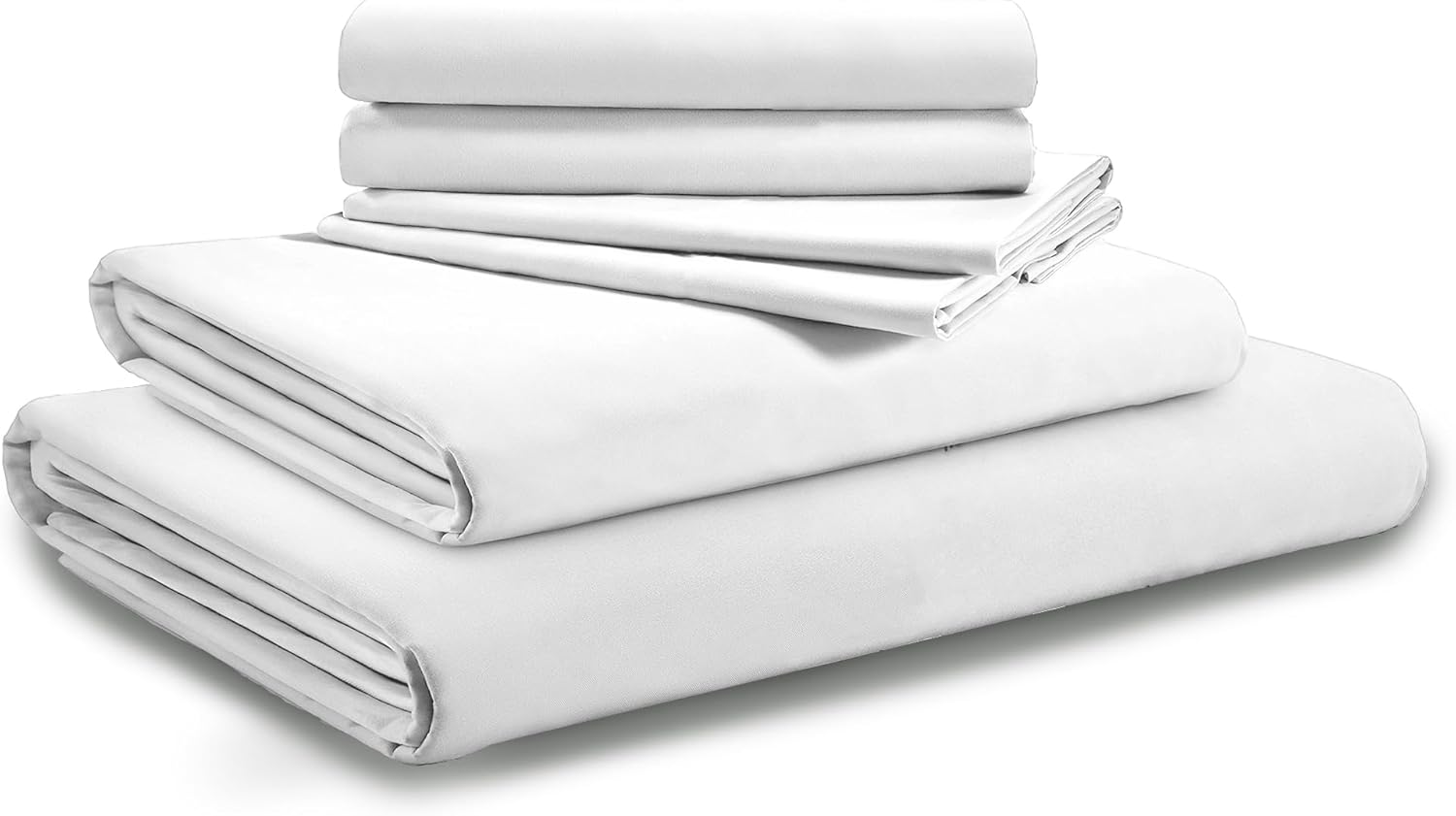 Juego de sábanas tamaño Queen, 4 piezas, sábanas y fundas de almohada, microfibra cepillada transpirable, juego de sábanas extra suaves con bolsillo