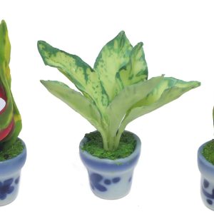 3 piezas 112 casa de muñecas plantas artificiales en miniatura en maceta de cerámica, Codiaeum Variegatum, Aglaonema, Sansevieria accesorios de casa 3 piezas 112 casa de muñecas plantas artificiales en miniatura en maceta de cerámica, Codiaeum Variegatum, Aglaonema, Sansevieria accesorios de casa