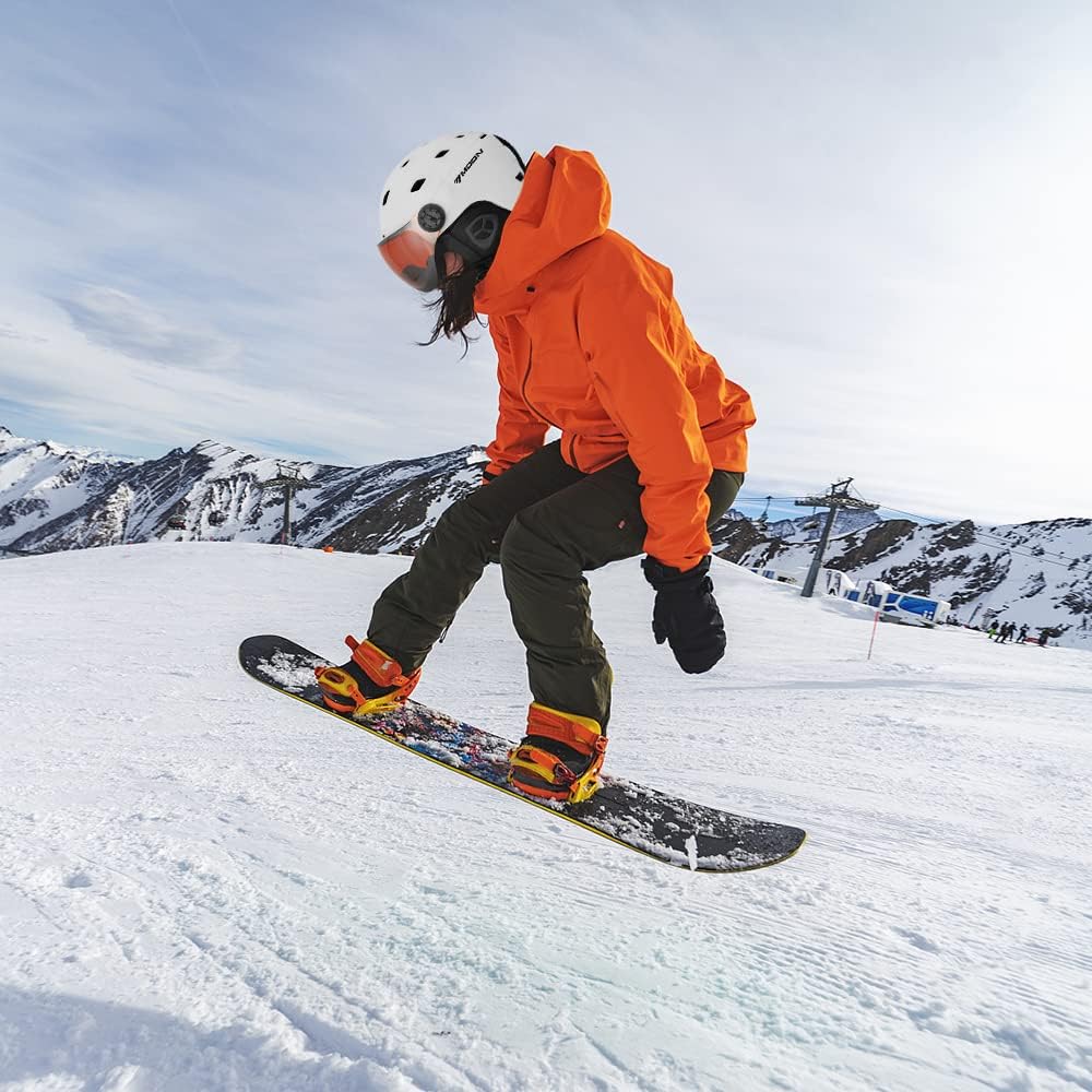 Lixada Casco de nieve, casco de esquí con gafas de esquí para deportes de nieve, casco de esquí de nieve y gafas antivaho y antirreflejos,