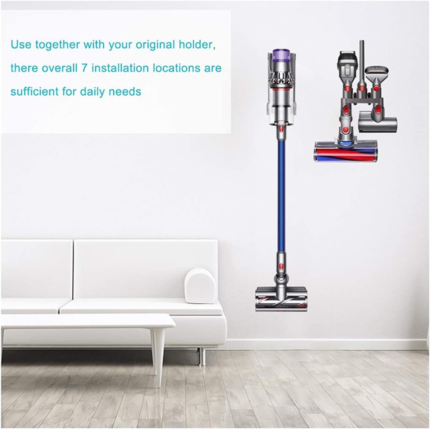 Storage Bracket Absolute Vacuum Cleaner Parts Accessories Brush Tool Nozzle Base. Compatible with Dyson V7 V8 V10 V11