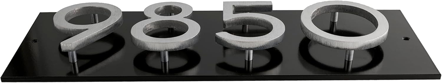 Letrero de pared de dirección horizontal moderno flotante de 6 pulgadas – Letrero de montaje en pared personalizado para el hogar o al aire libre –