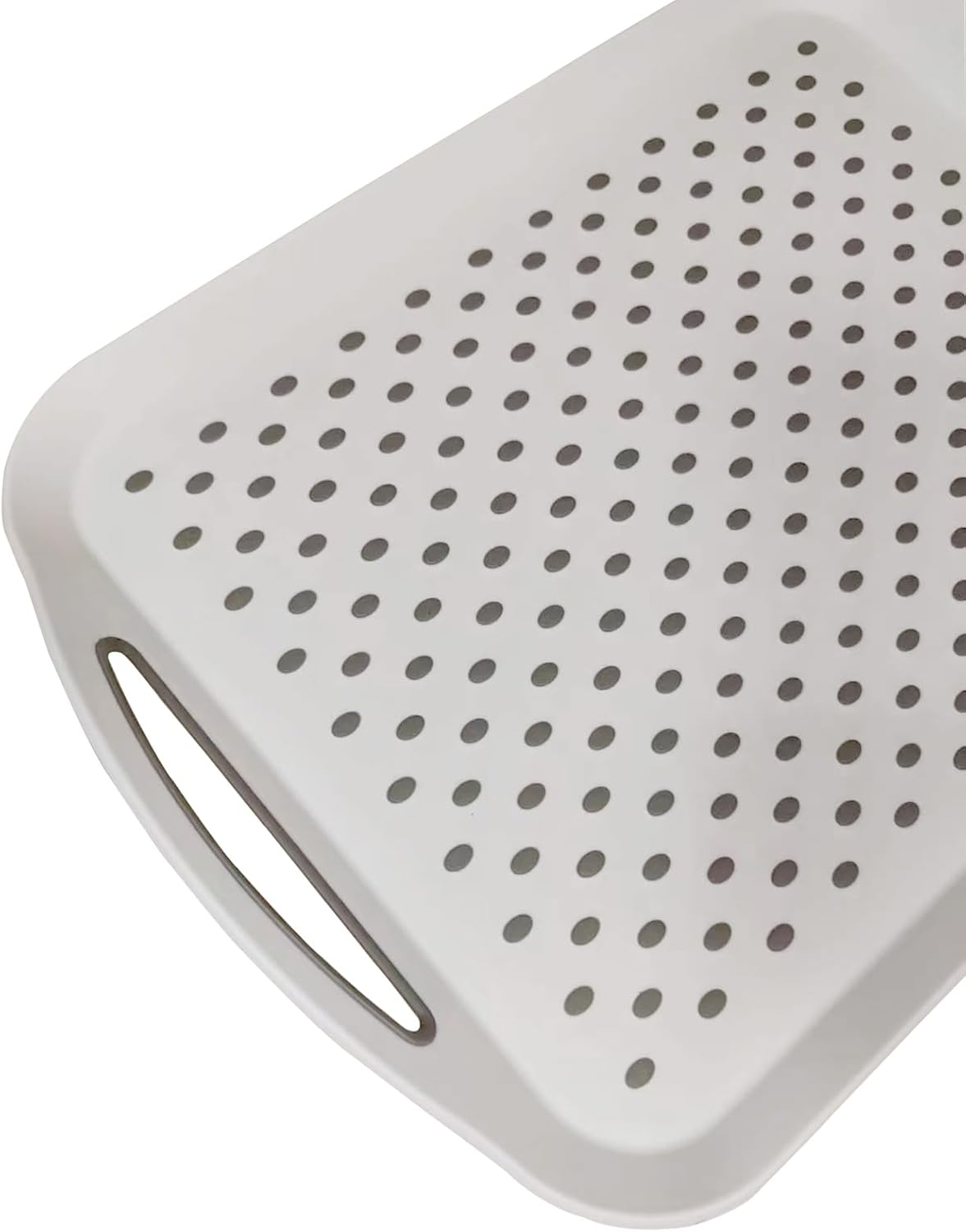 Paquete de 2 bandejas rectangulares antideslizantes para servir alimentos, perfectas para comidas, aperitivos y bebidas, bandeja antideslizante