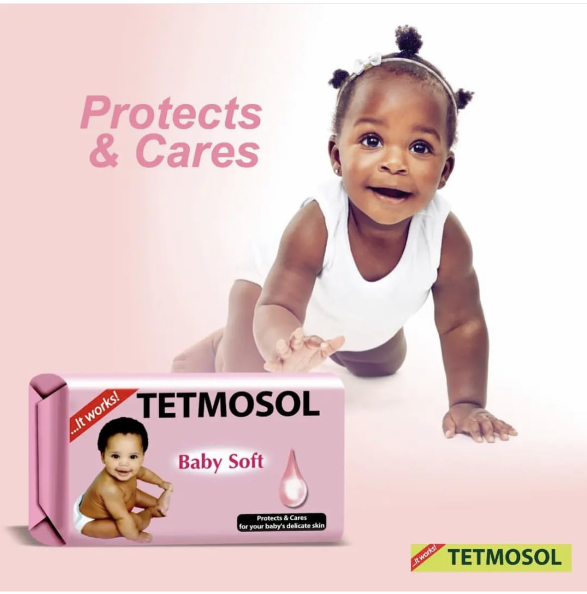 Jabón suave para bebé Tetmosol en barra de piel delicada