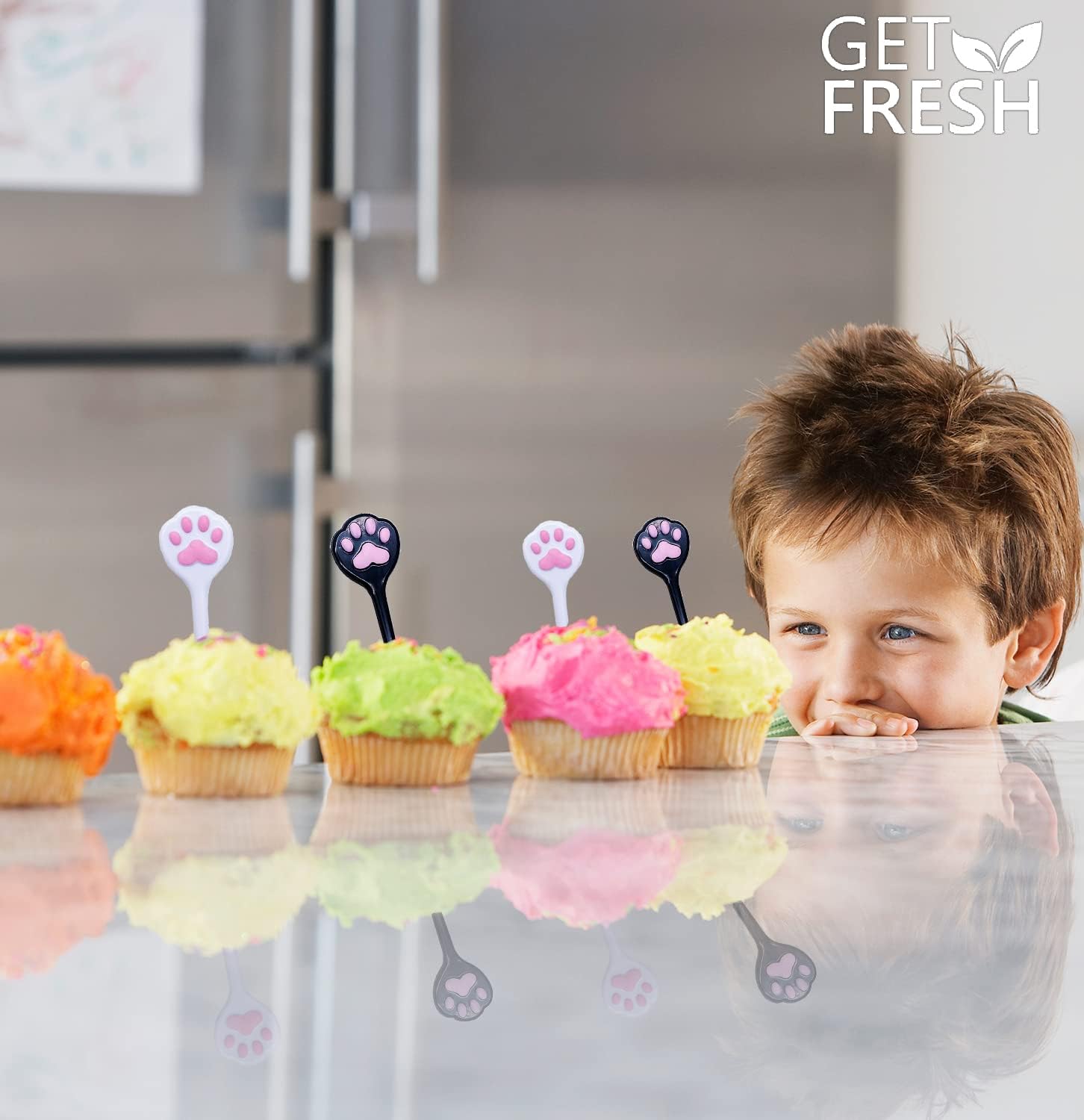 GET FRESH Palillos de comida de animales para niños  Juego de 18 piezas de lindos palillos de comida para gatos para niños pequeños  Palillos de