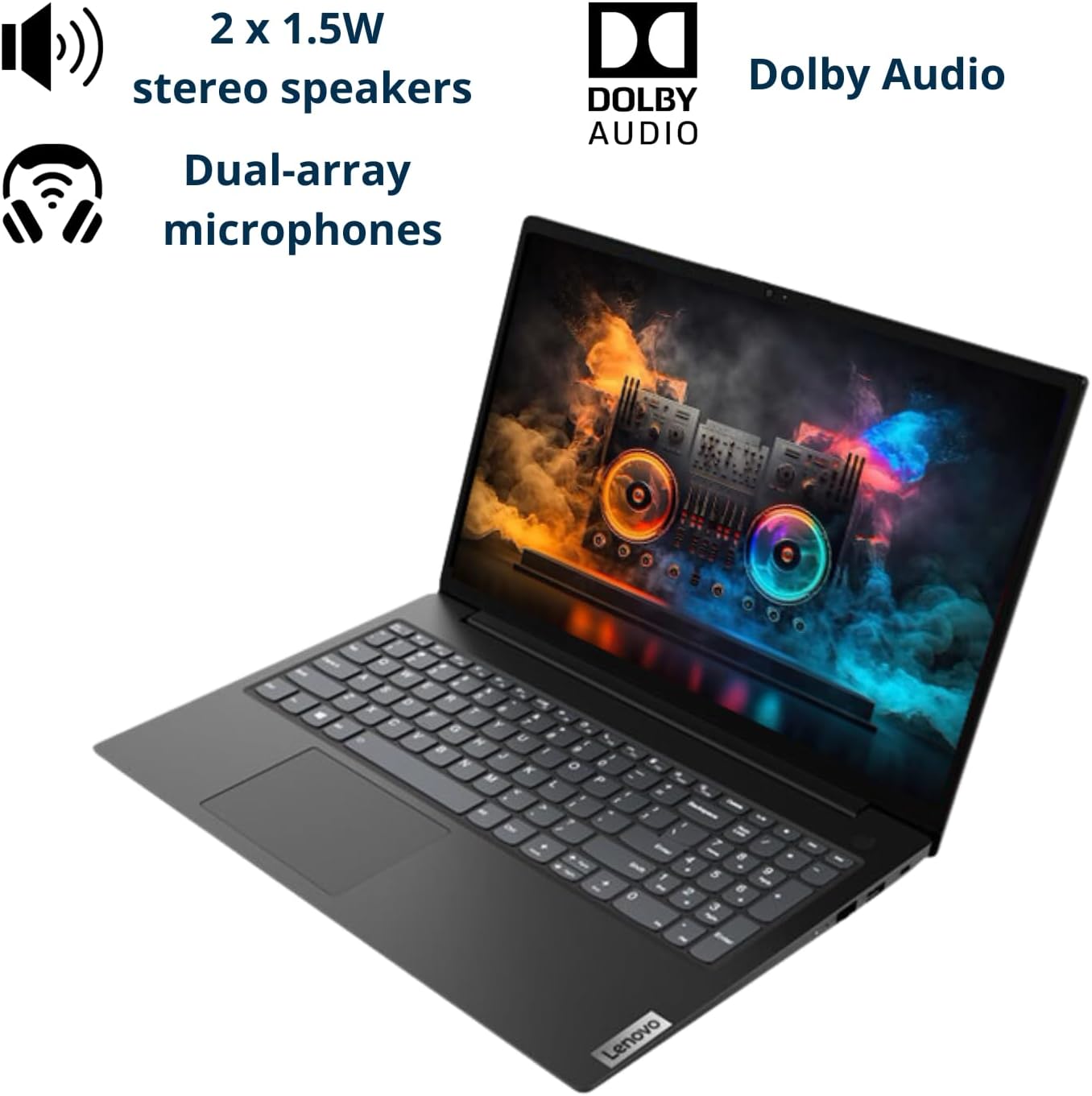 Lenovo Computadora portátil V15, pantalla FHD de 15.6 pulgadas, procesador AMD Ryzen 5 5500U Hexa-core (Beat Intel i7-1065G7), 16 GB de RAM, 1 TB