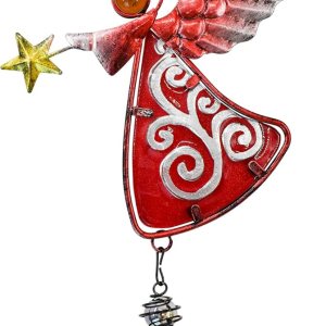 MrMrKura Campana de viento de ángel de metal para colgar, decoración de campanas de alas de ángel, campanas colgantes decorativas, regalos para MrMrKura Campana de viento de ángel de metal para colgar, decoración de campanas de alas de ángel, campanas colgantes decorativas, regalos para