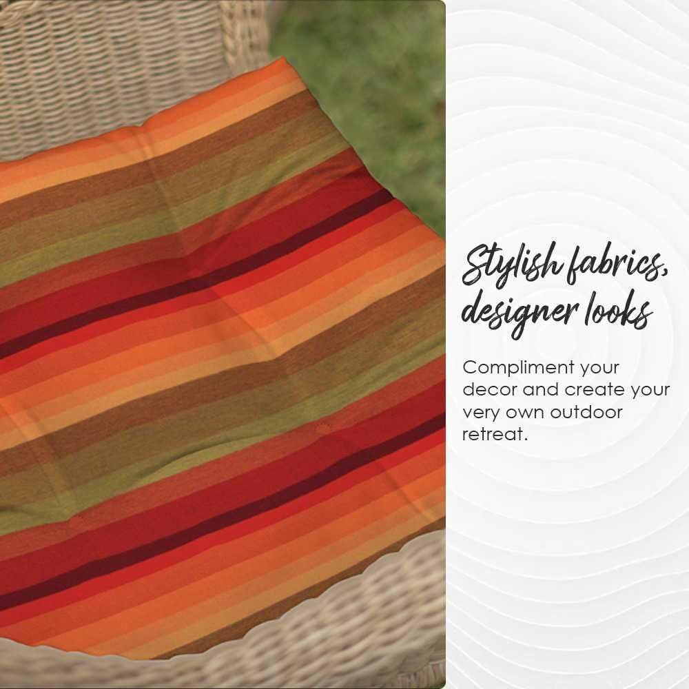 RSH Décor Juego de 3 piezas de sofá de mimbre copetudo y cojín para silla  Tela de poliéster para interiores y exteriores  Reversible  1 sofá
