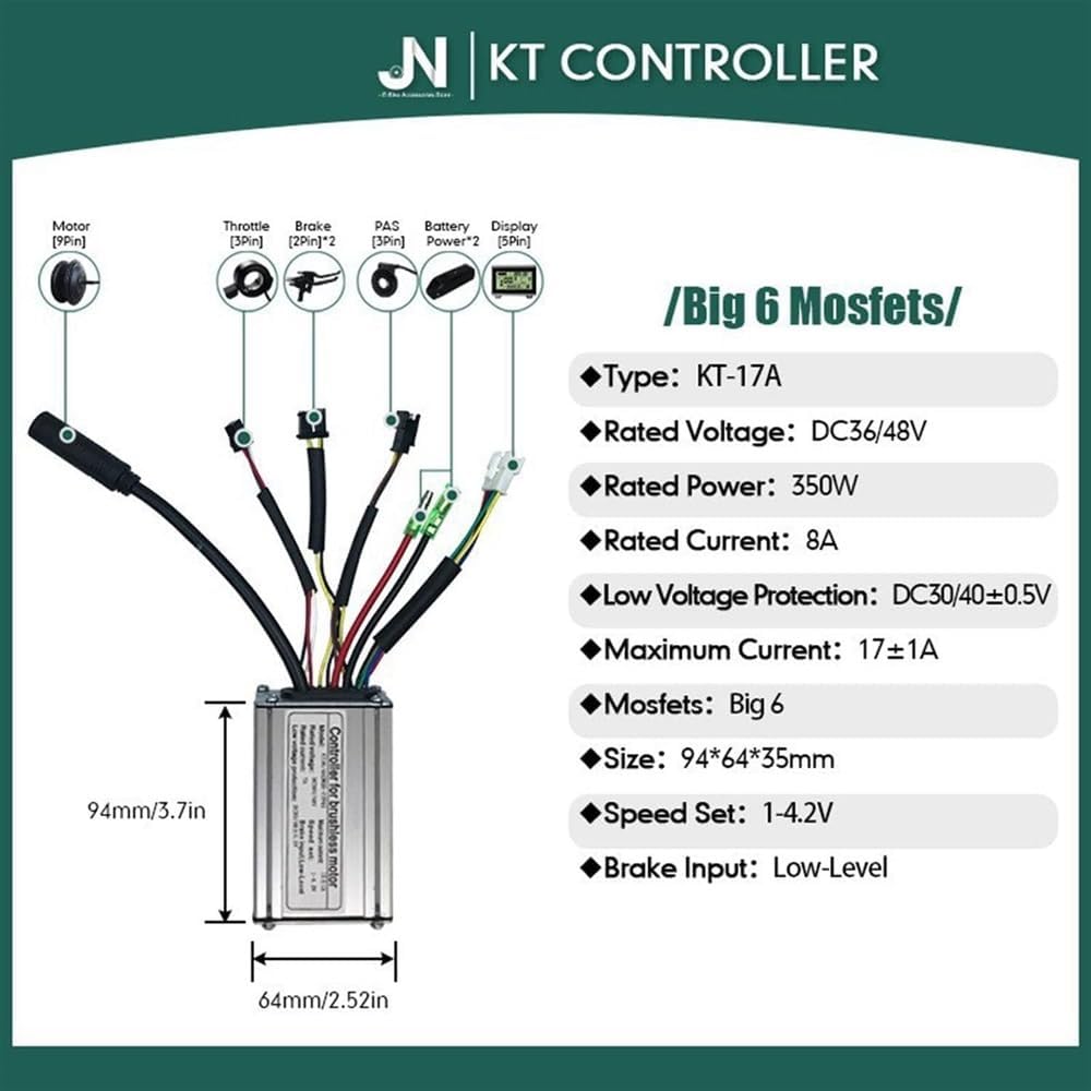 Kit de conversión de bicicleta eléctrica para rueda delantera, kit de conversión de bicicleta eléctrica con controlador y pantalla LCD8S (color