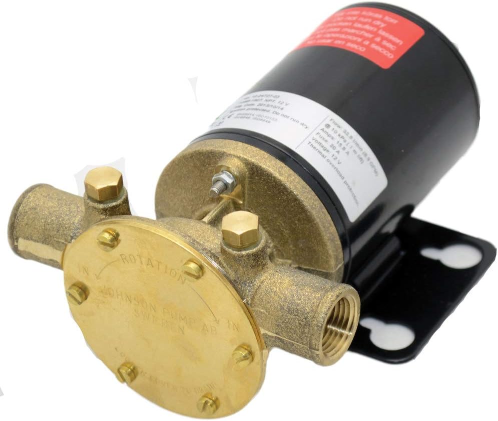 Johnson Pumps Johnson Pump 10-24727-03, F38B-19 8.0 GPM Bomba multiusos de utilidad 34″ NPT1″ Manguera, 12V