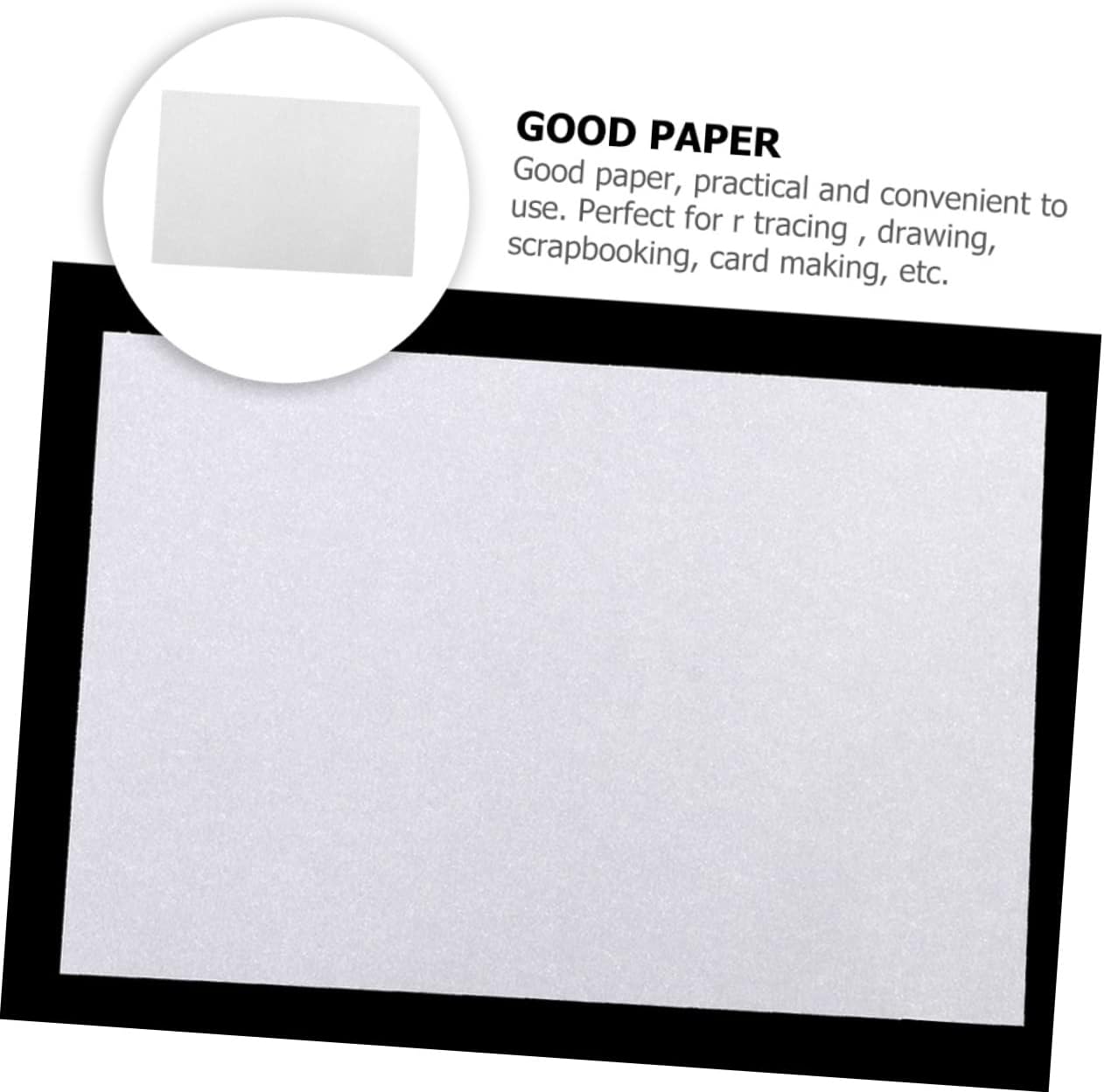 EXCEART Papel de caligrafía china para caligrafía china, papel de caligrafía china, papel de cera, bolsas de papel de grafito, blanco, translúcido,